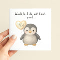 Penguin Card Just Because |  Romantic gift For Partner, Boyfriend, Girlfriend, Husband