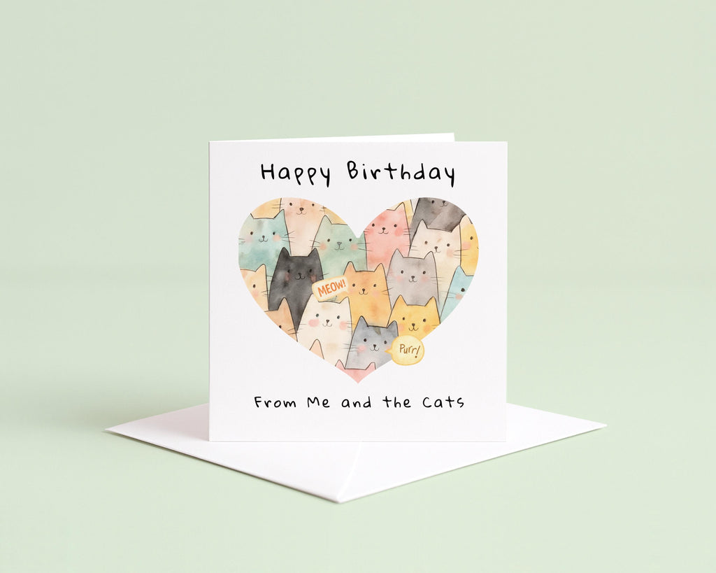Funny Birthday Cat Birthday Card | Pet Lover Bday | Animal Gift For Friend