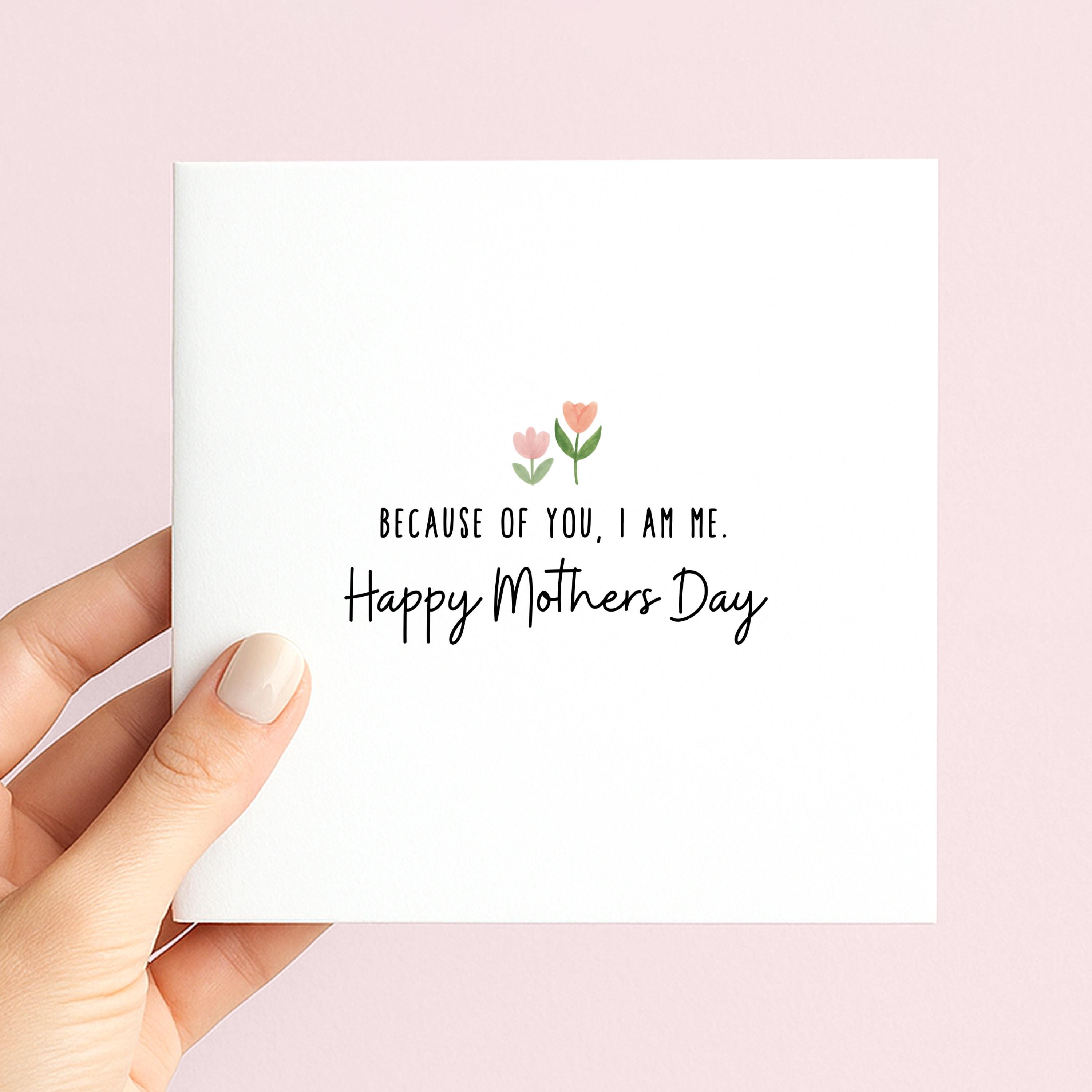 Minimalist Mothers Day Card | Special Mum Quote Greeting, Floral Bouquet Illustration
