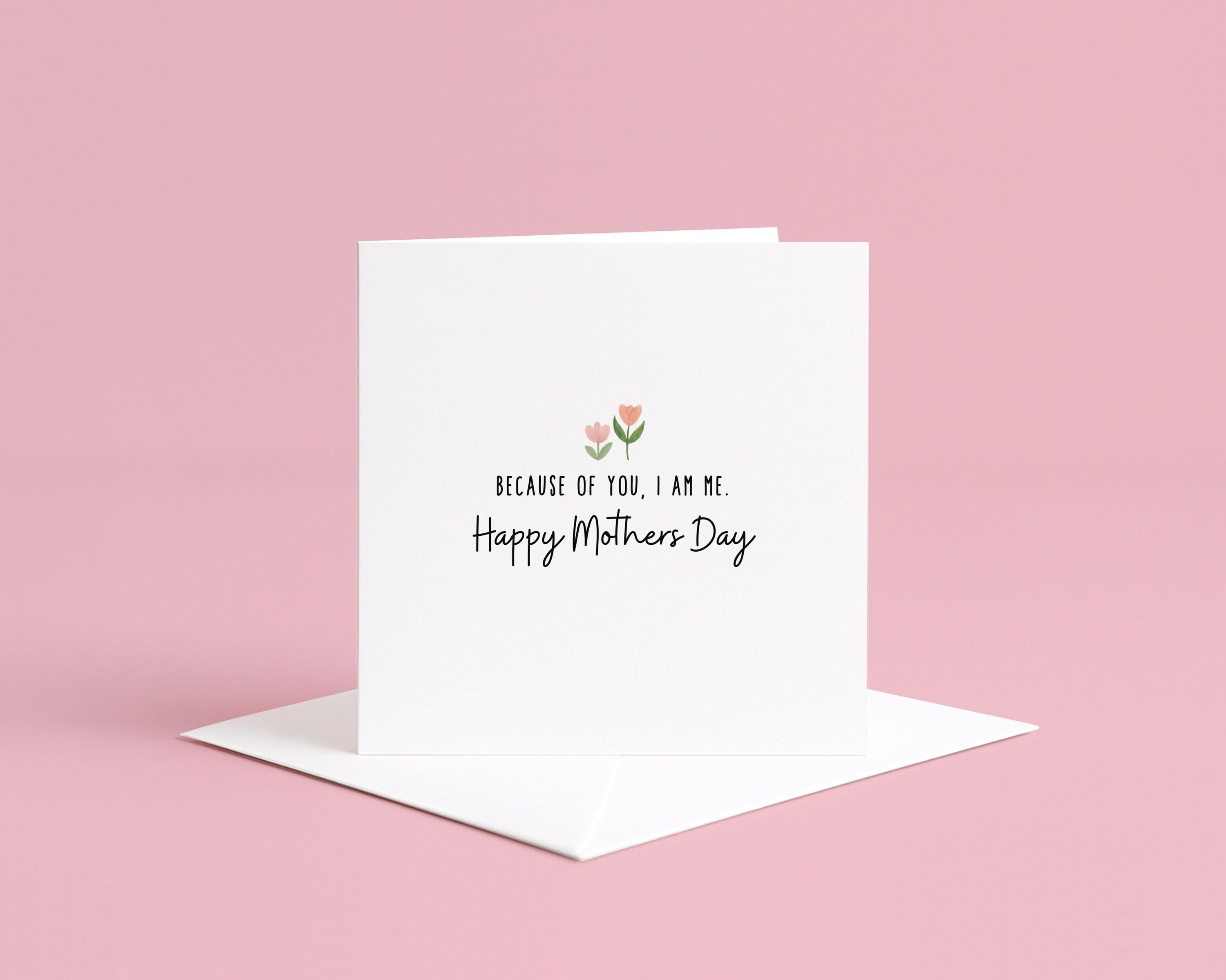 Minimalist Mothers Day Card | Special Mum Quote Greeting, Floral Bouquet Illustration