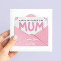 Mothers Day Card for Mum | Pink Envelope, Love You Loads Message