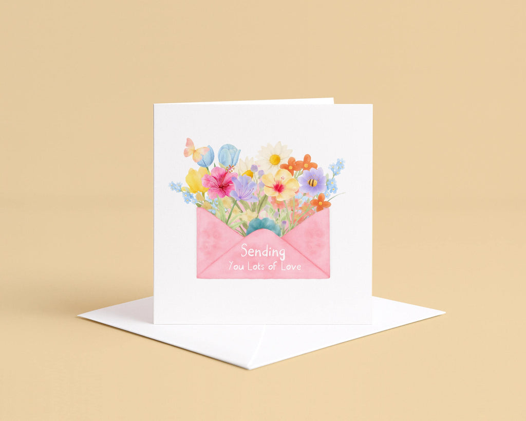 Thinking of You Card – Pastel Floral Design