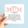 Floral Birthday Card For Mum | Minimalist Letterpress