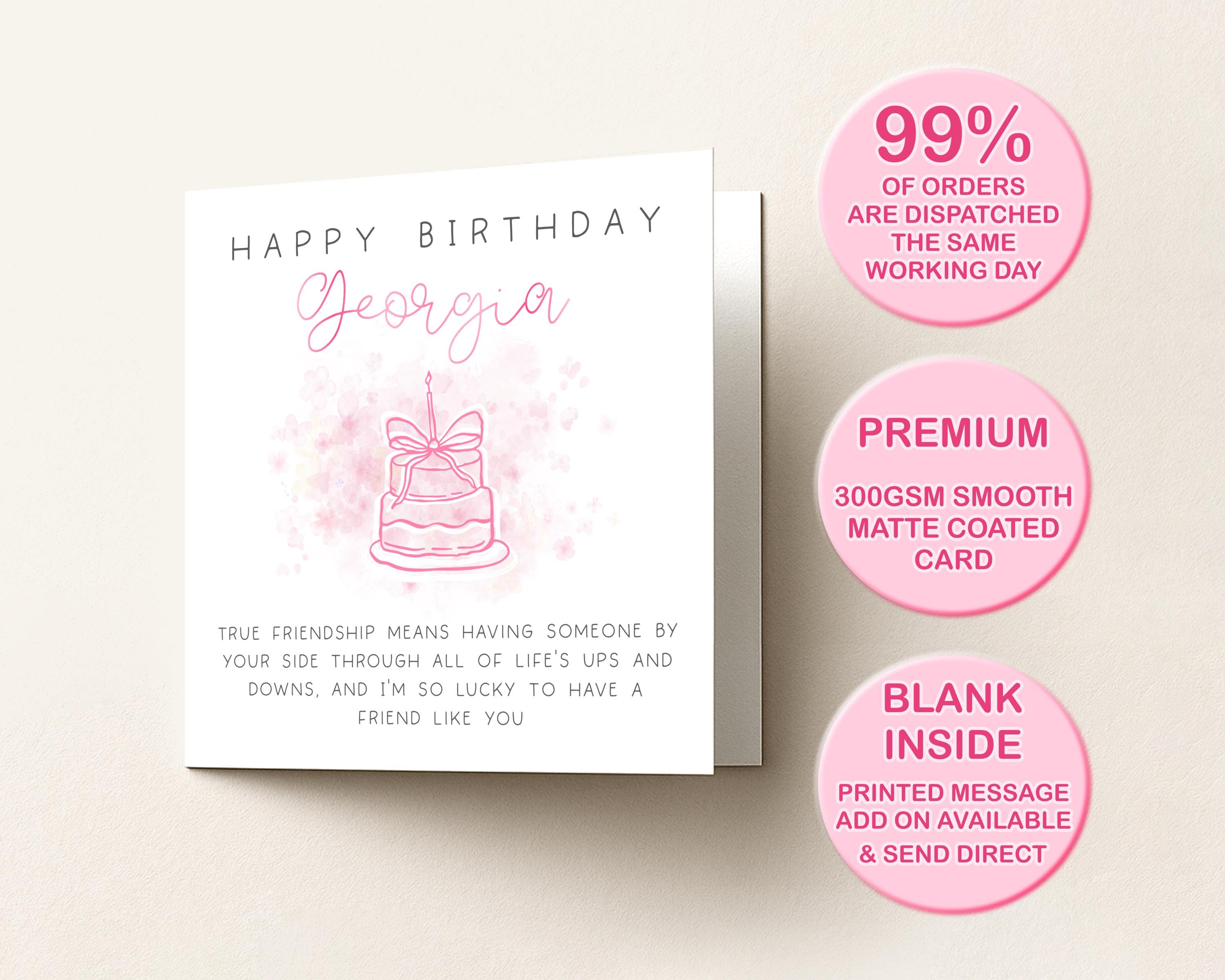 Personalised Birthday Card for  Friend | Custom Name for Her | Bestie Bday | Sister Greeting | Daughter
