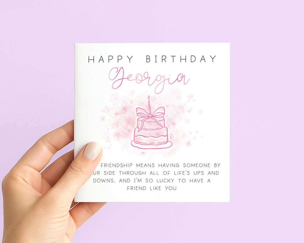 Personalised Birthday Card for  Friend | Custom Name for Her | Bestie Bday | Sister Greeting | Daughter