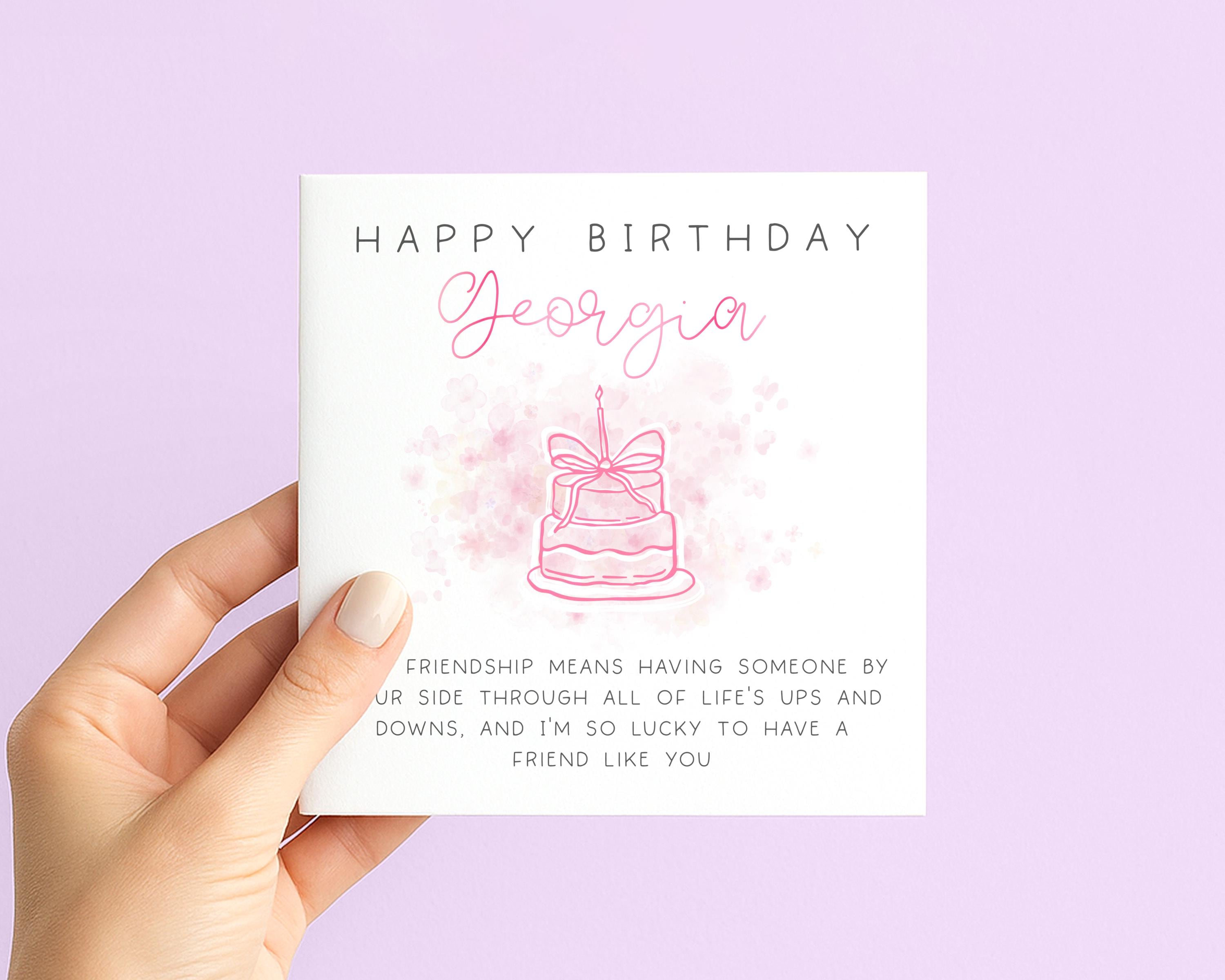 Personalised Birthday Card for  Friend | Custom Name for Her | Bestie Bday | Sister Greeting | Daughter