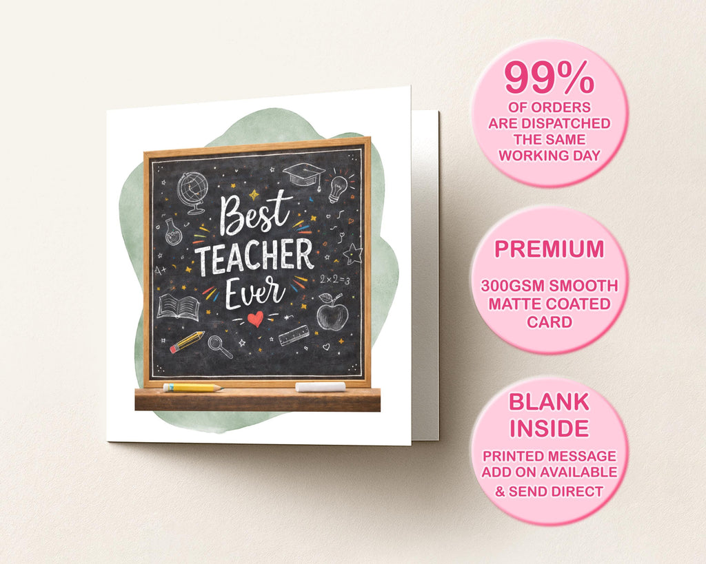 Thank You Card | Teacher Appreciation | Teaching Assistant End Of Term | Nursery School