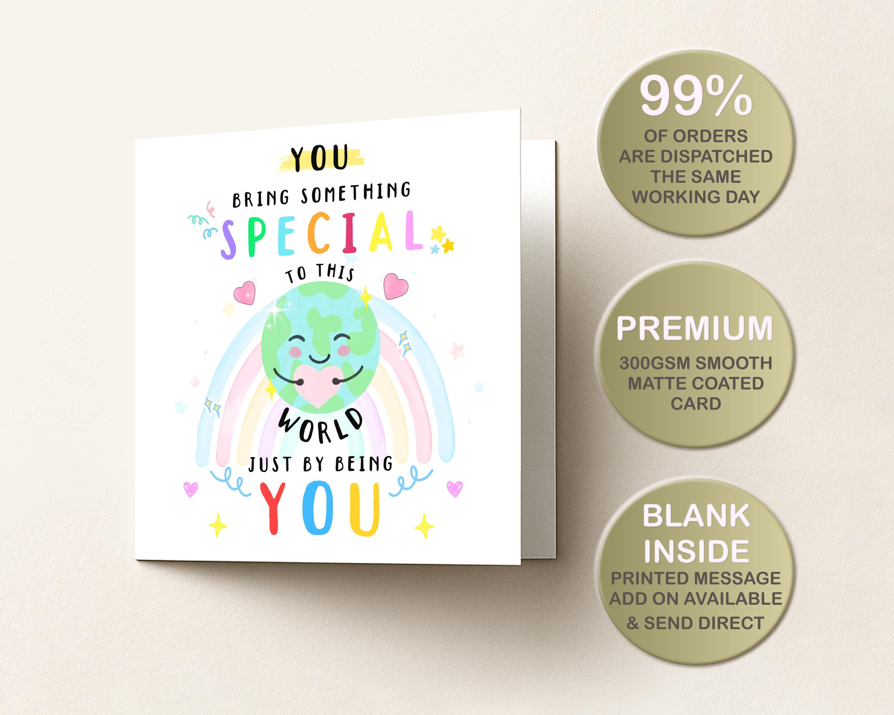 Encouragement Card | Positive Affirmation Card | Friend Cheer Up Message | Colourful Greeting