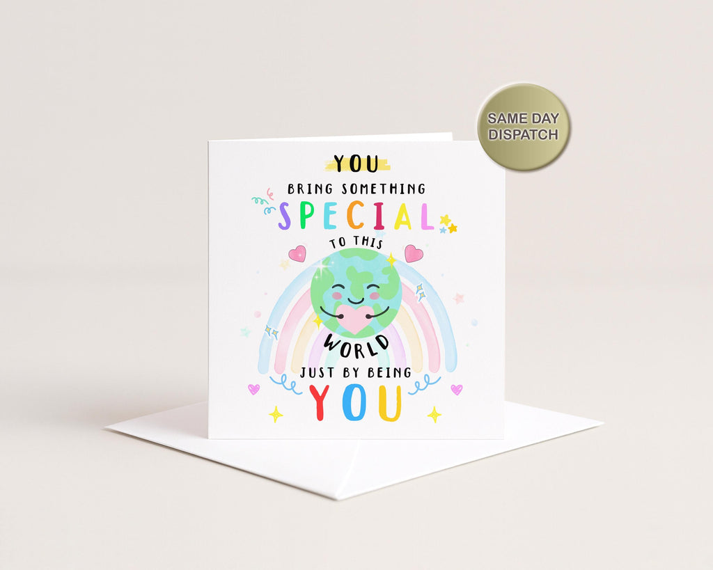 Encouragement Card | Positive Affirmation Card | Friend Cheer Up Message | Colourful Greeting