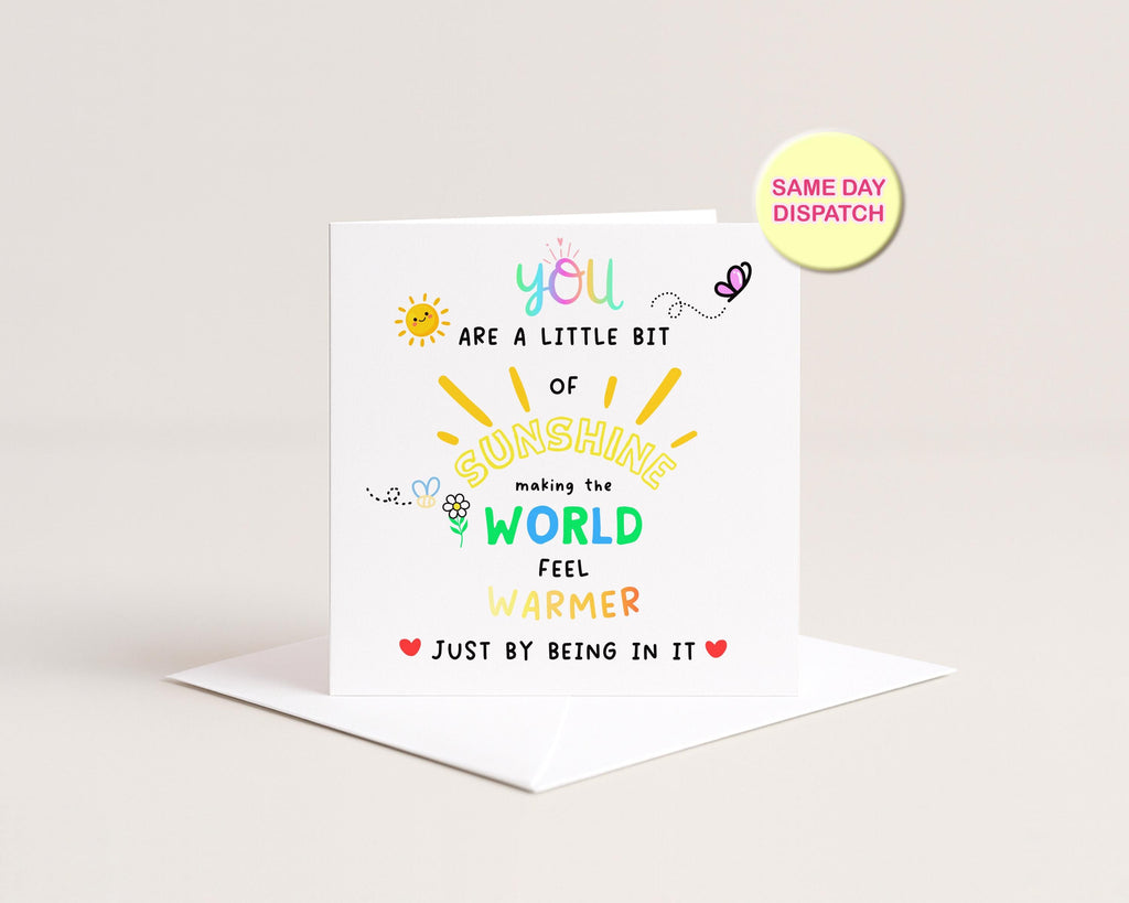 Just Because Card | Positive Message  | Encouragement Card | Thinking of You