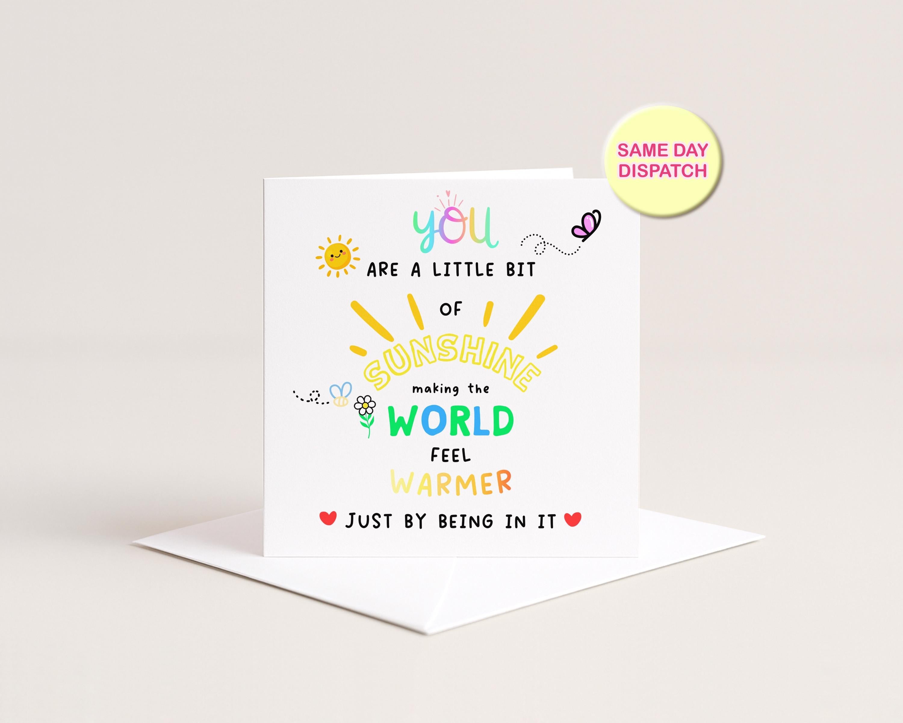 Just Because Card | Positive Message  | Encouragement Card | Thinking of You