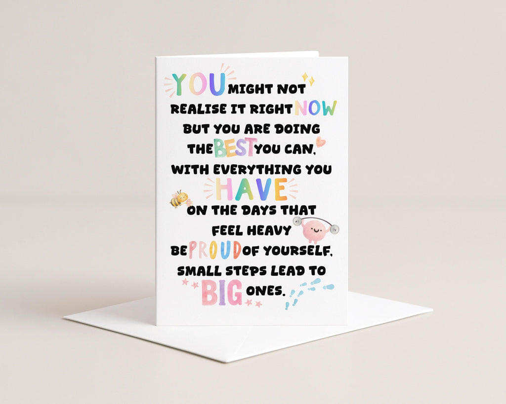 Uplifting Affirmation Card | Encouragement, Self Care, Mental Health Support (5x7 Inch)