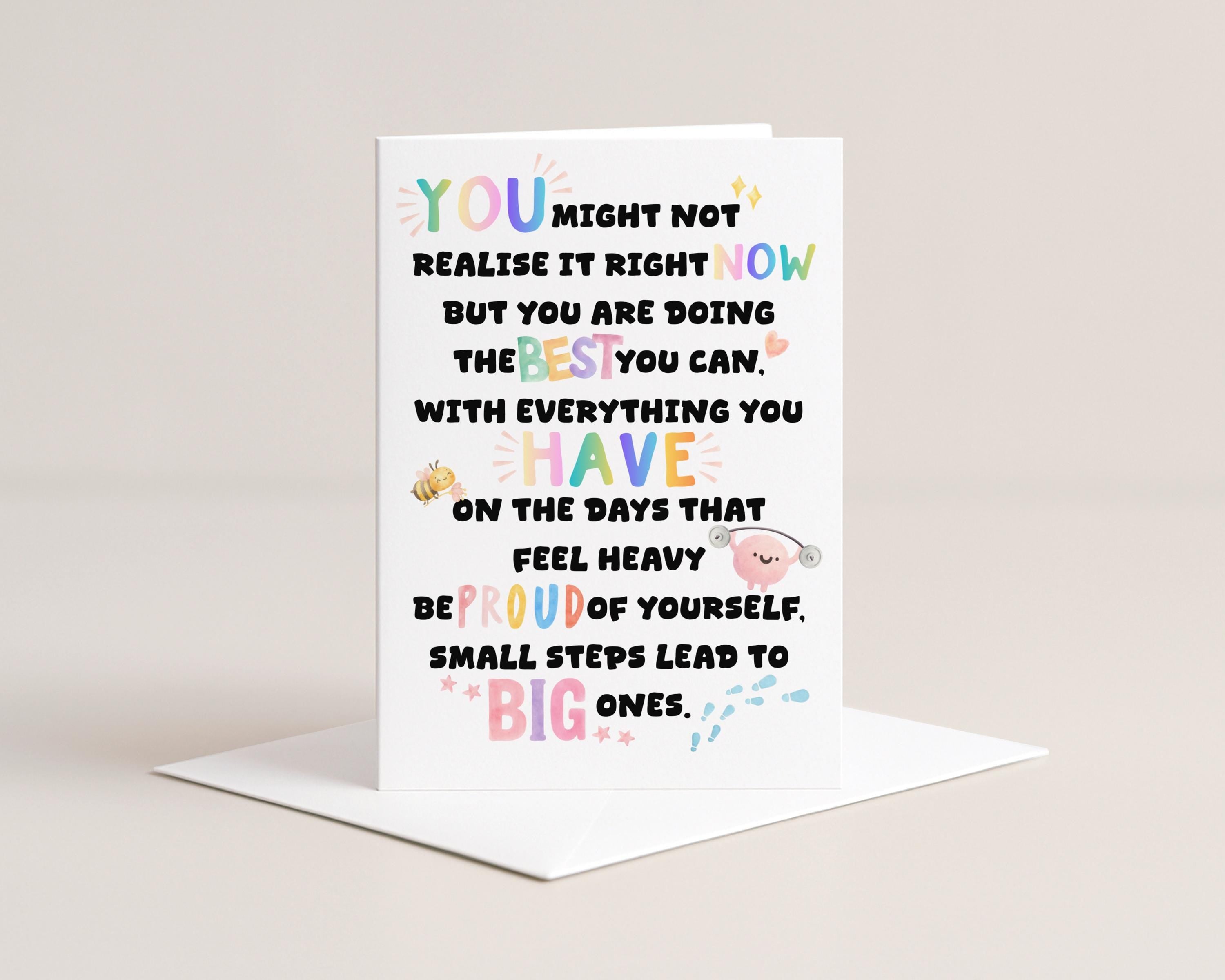 Uplifting Affirmation Card | Encouragement, Self Care, Mental Health Support (5x7 Inch)