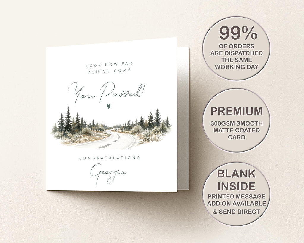Personalised Driving Test Pass Card | Congratulations New Driver Gift