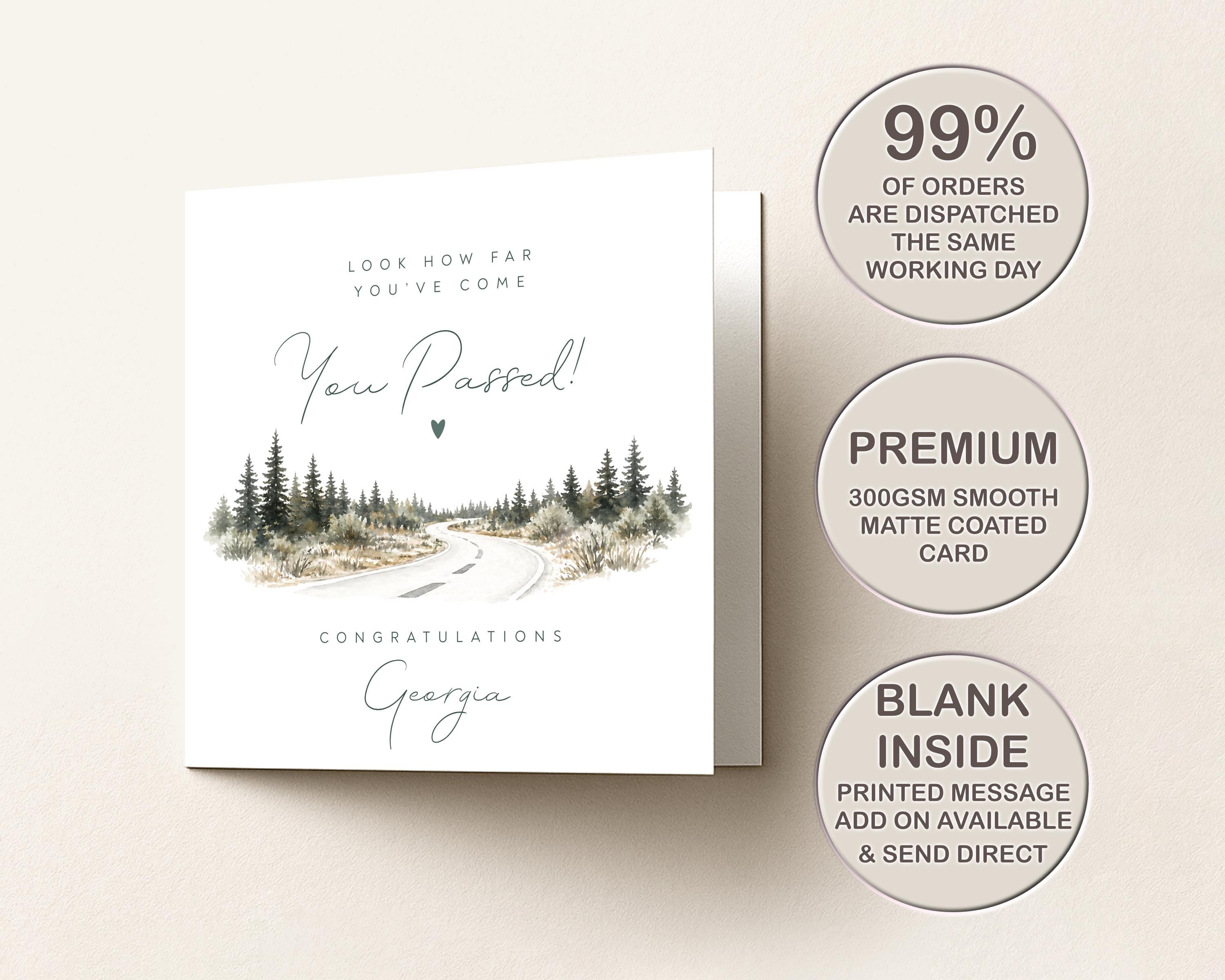Personalised Driving Test Pass Card | Congratulations New Driver Gift