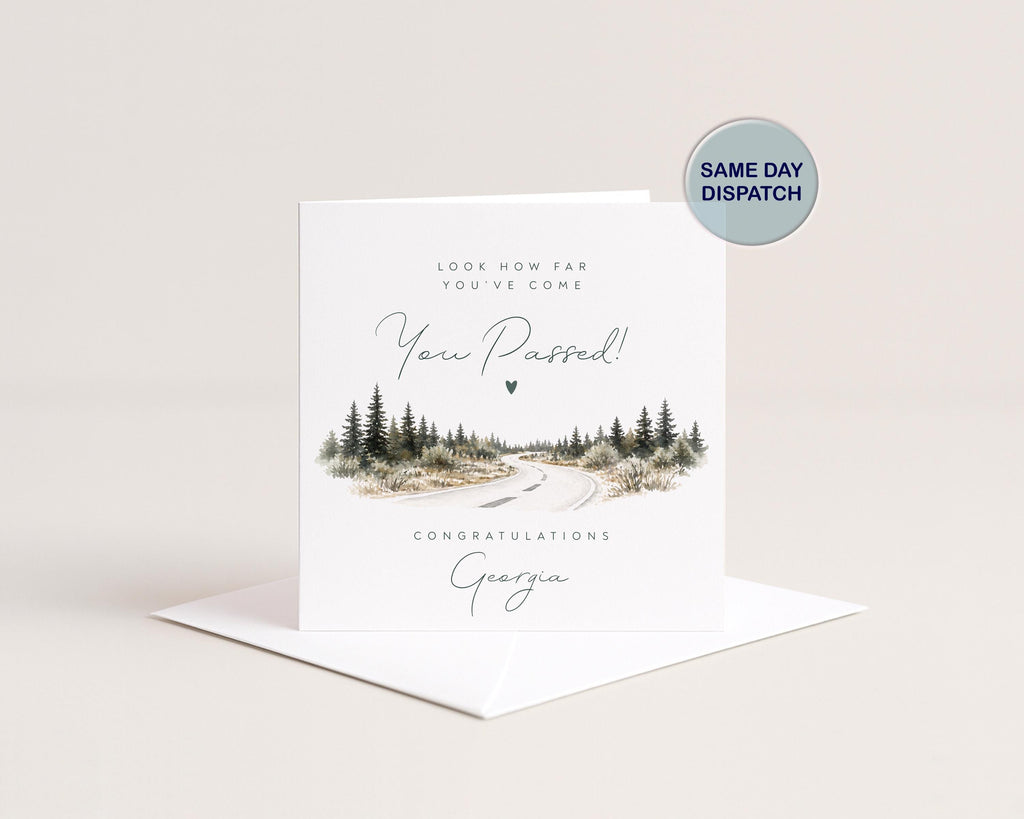 Personalised Driving Test Pass Card | Congratulations New Driver Gift