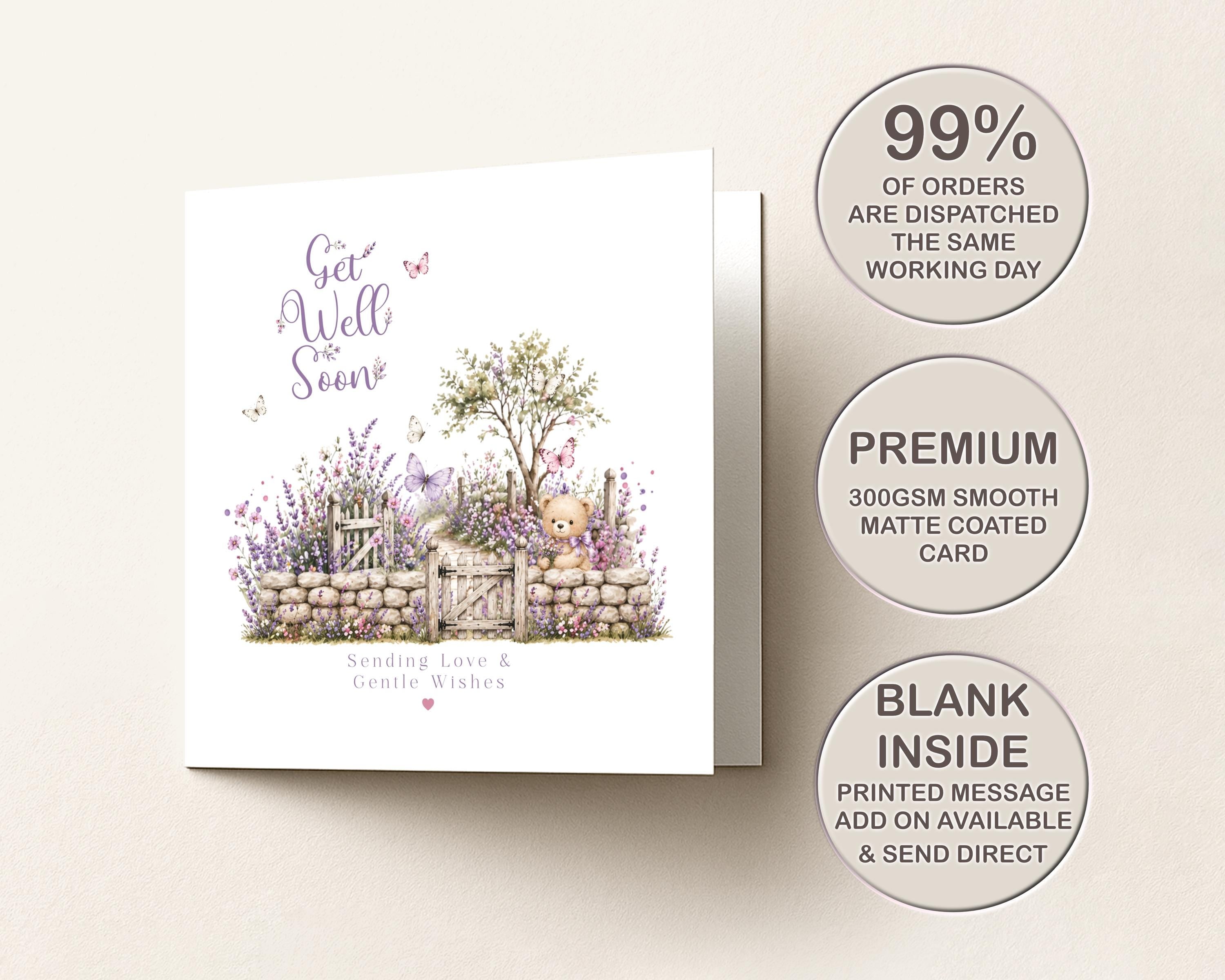 Get Well Soon Card | Thinking of You | Sending Love | Sympathy Greeting | Surgery Recovery Support