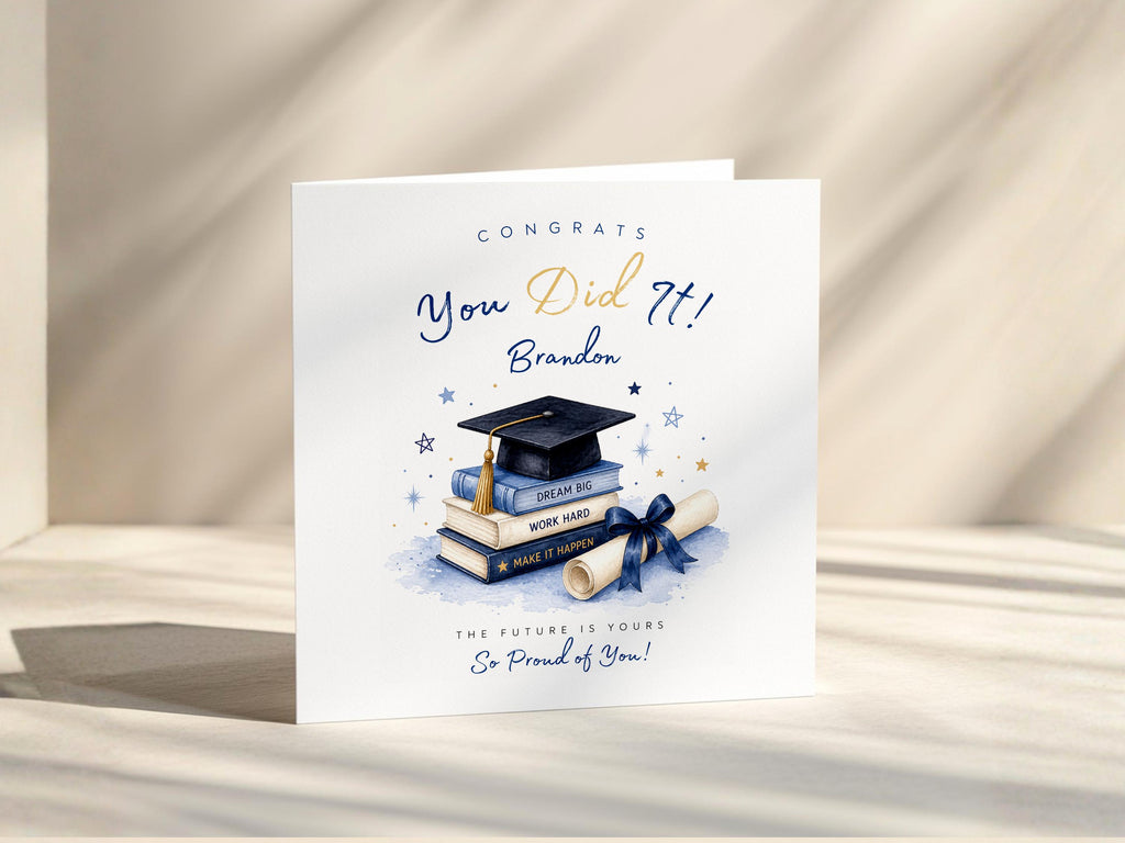 Personalised Graduation Card | Congrations card | Son Grandson Brother College High School Graduate | Custom Name