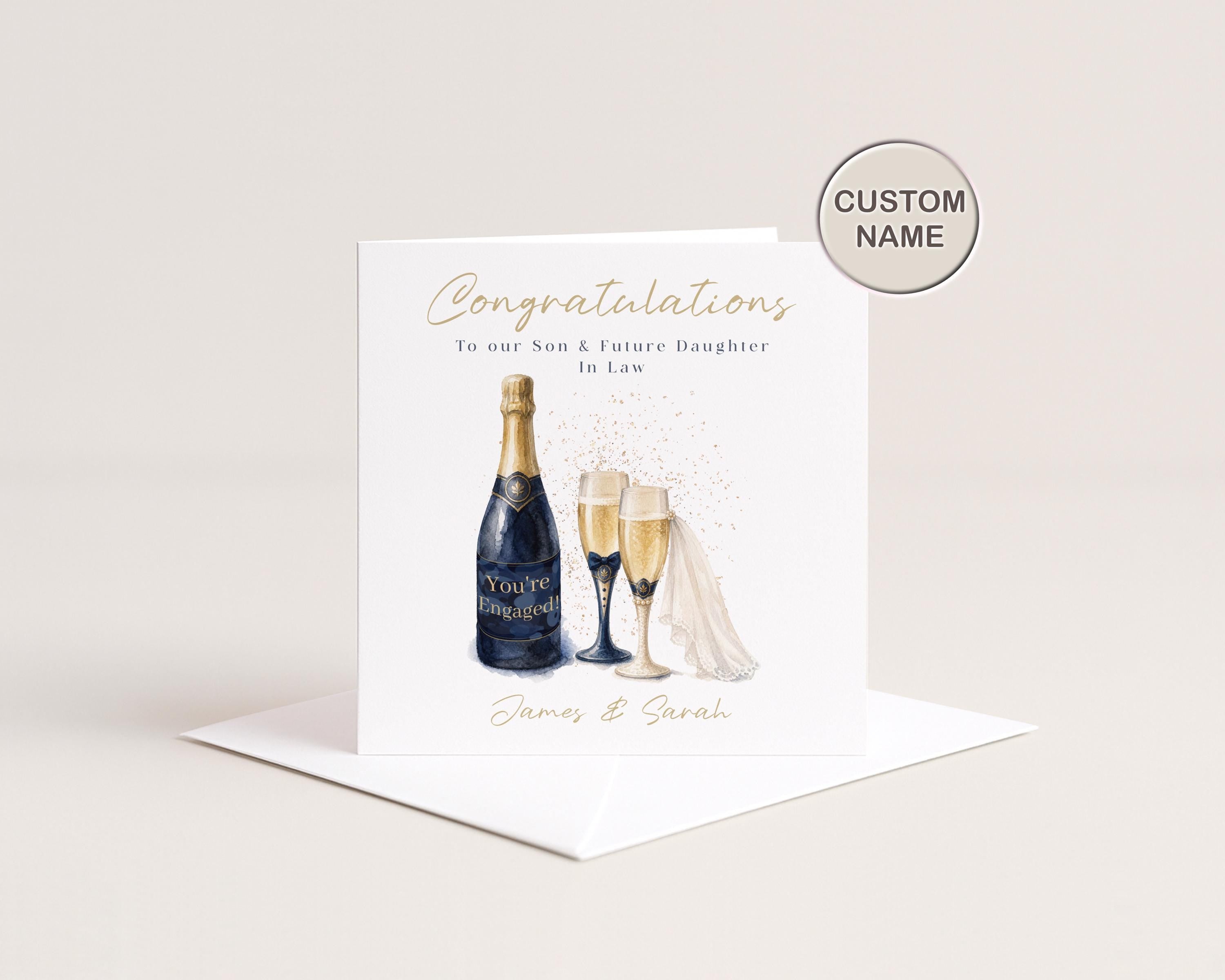 Personalised Engagement Card | Son Or Daughter Engagement | Future In Law | Marriage | Couple