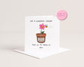 Thank You Teacher Card With Flower Pot Design
