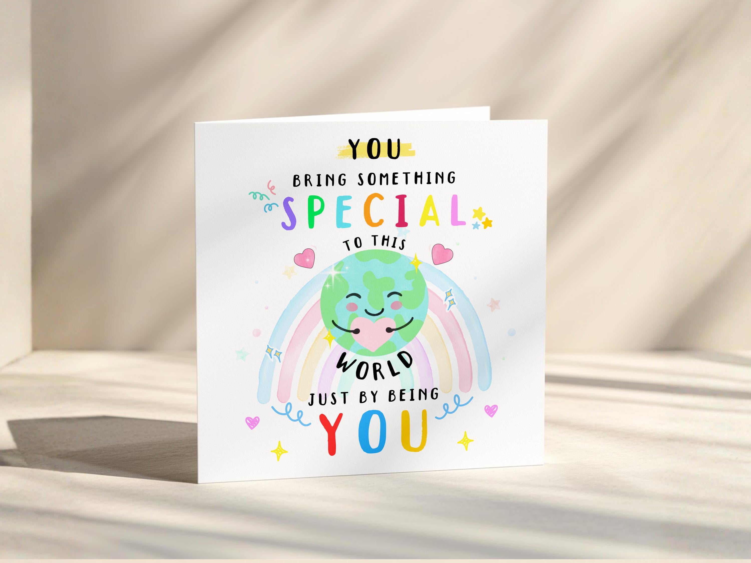Encouragement Card | Positive Affirmation Card | Friend Cheer Up Message | Colourful Greeting