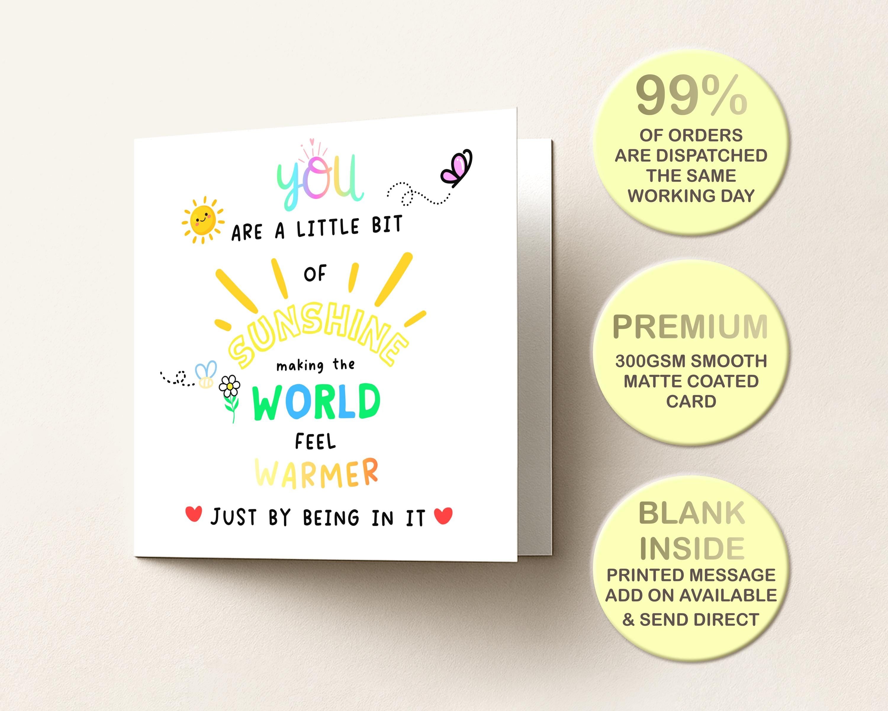 Just Because Card | Positive Message  | Encouragement Card | Thinking of You