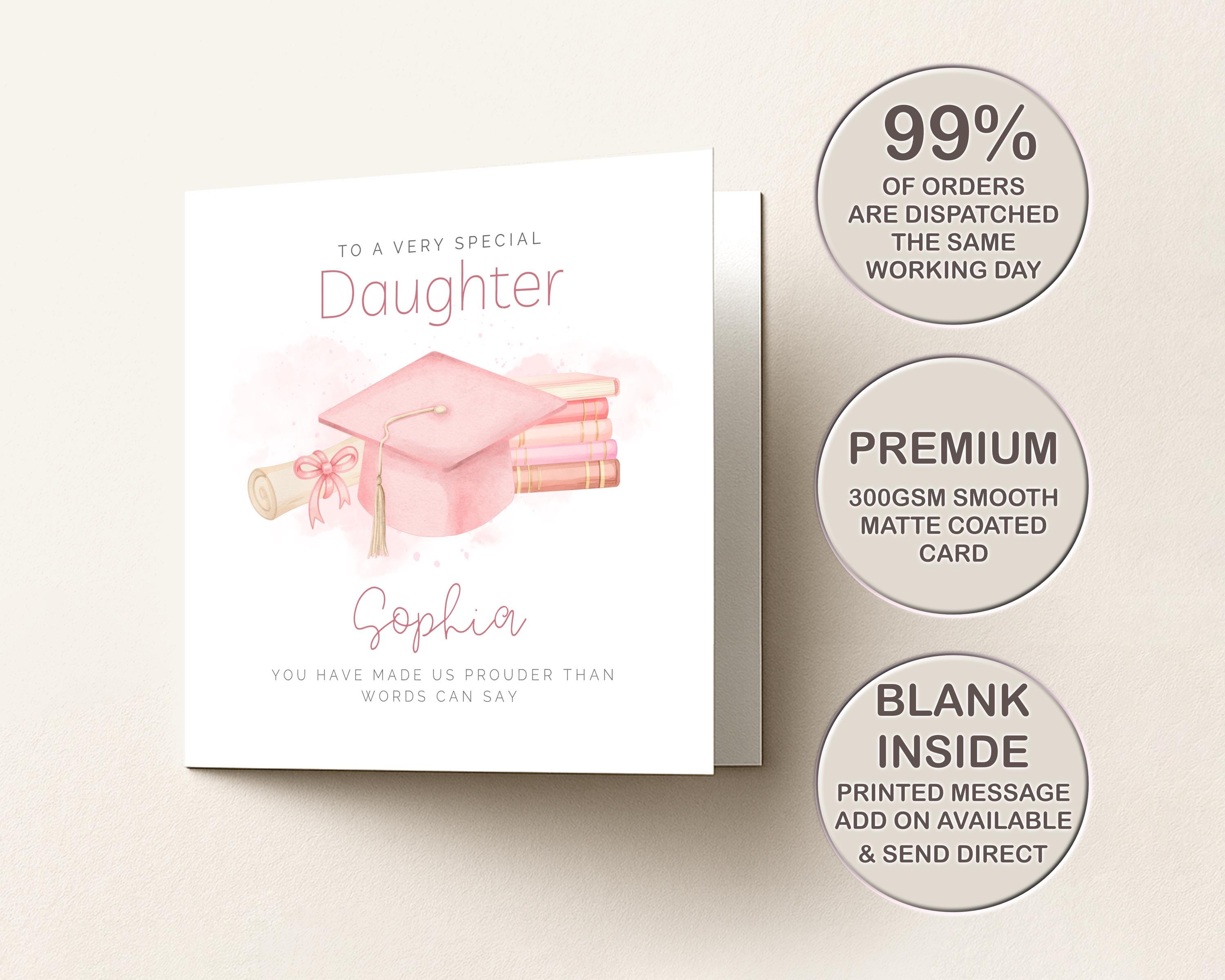 Personalised Graduation Card For Daughter, Granddaughter, Custom Name, University Degree, Congratulations, Proud Keepsake 2026