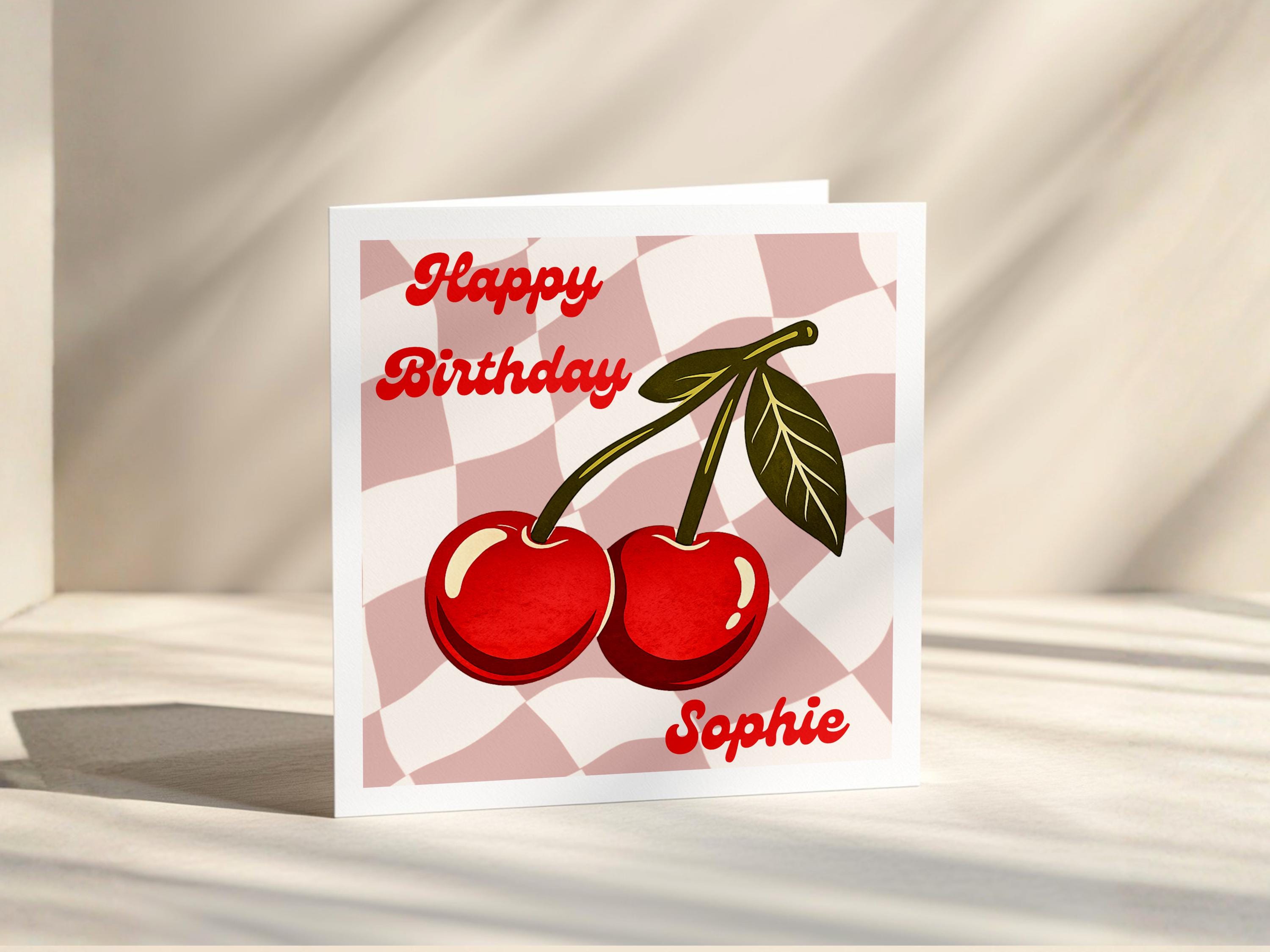 Birthday Card for Her | Custom Name Retro Gift | Sisters Birthday | Personalised Gifts