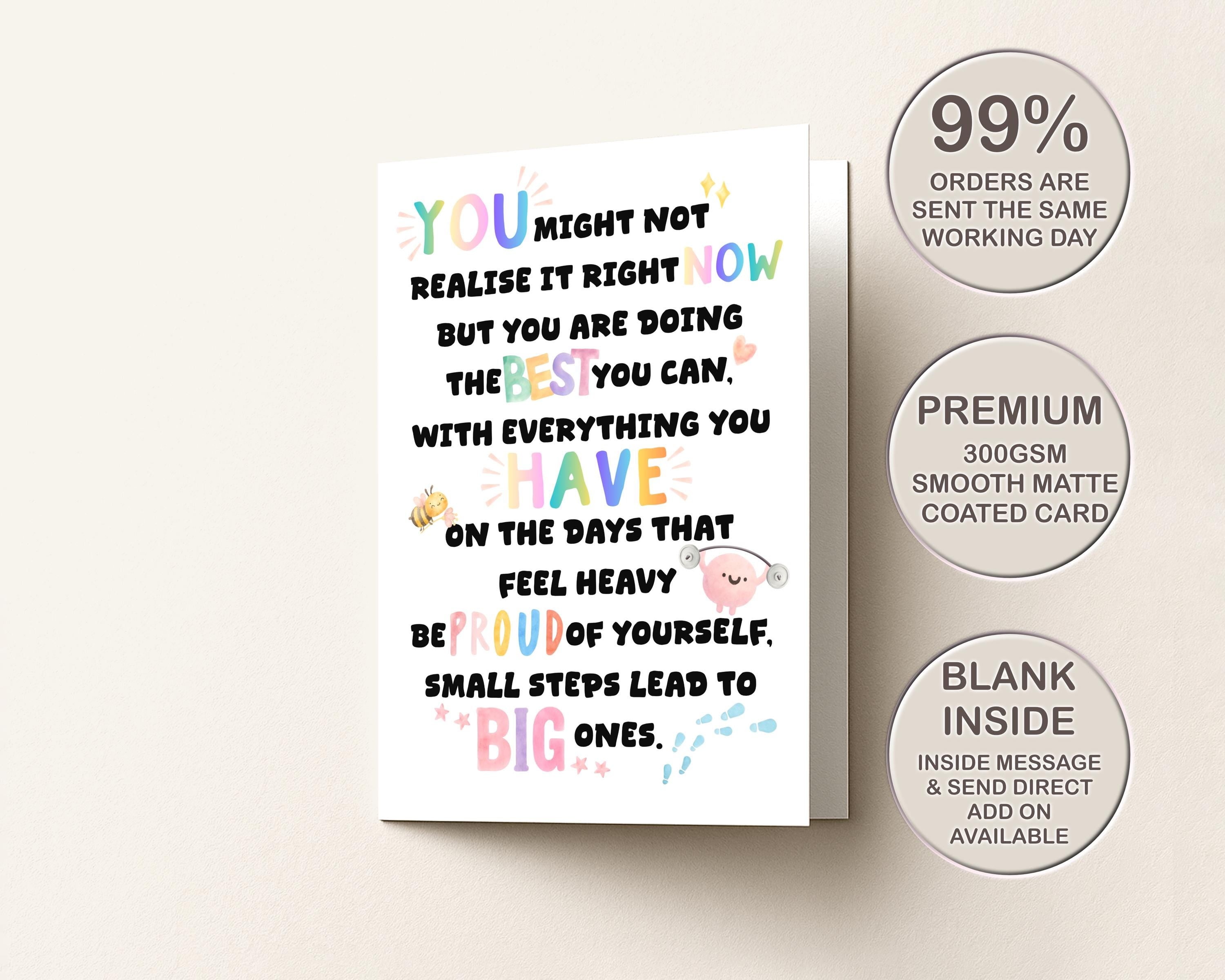 Uplifting Affirmation Card | Encouragement, Self Care, Mental Health Support (5x7 Inch)