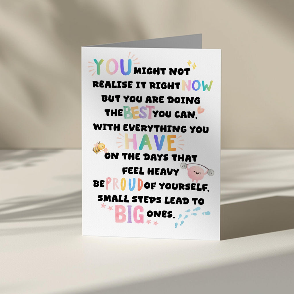 Uplifting Affirmation Card | Encouragement, Self Care, Mental Health Support (5x7 Inch)