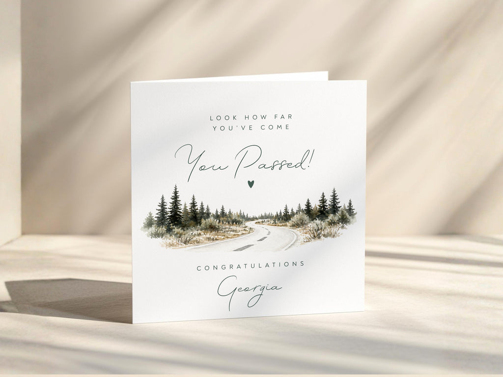 Personalised Driving Test Pass Card | Congratulations New Driver Gift