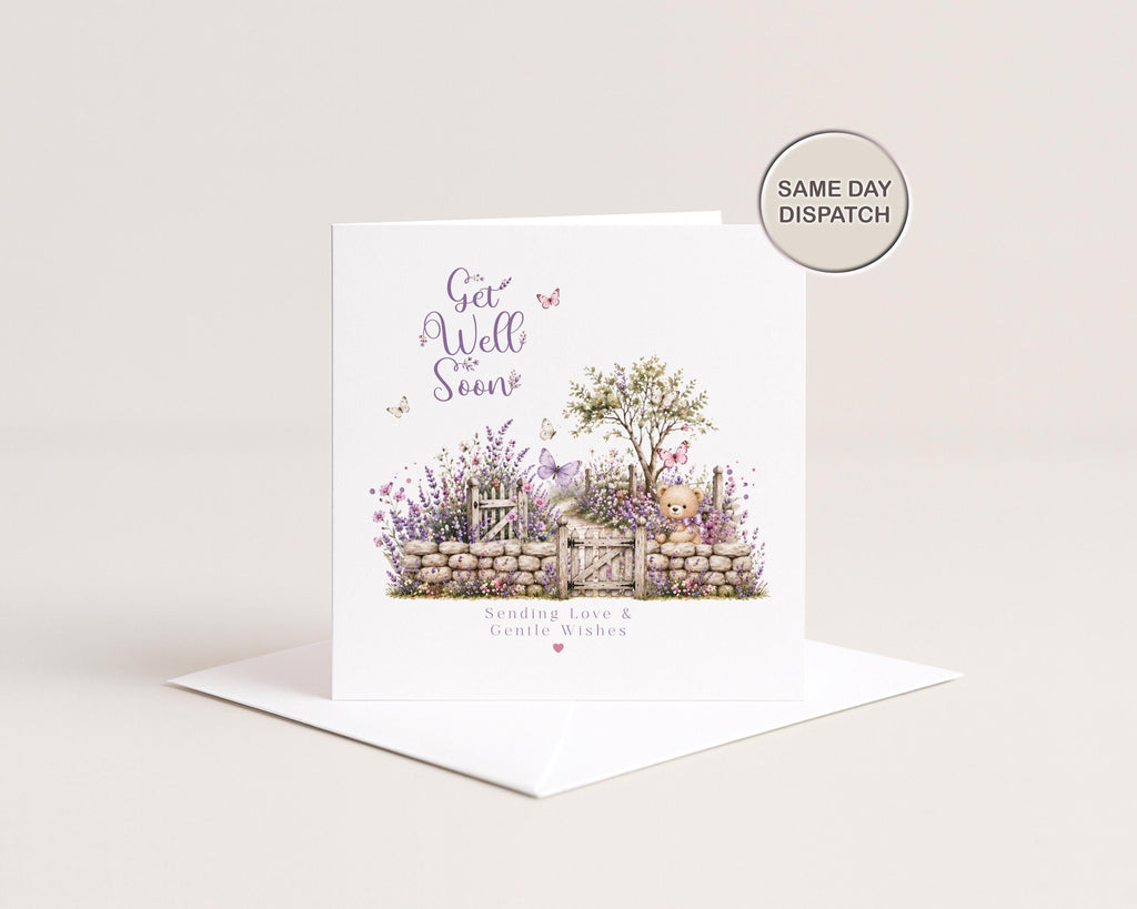Get Well Soon Card | Thinking of You | Sending Love | Sympathy Greeting | Surgery Recovery Support