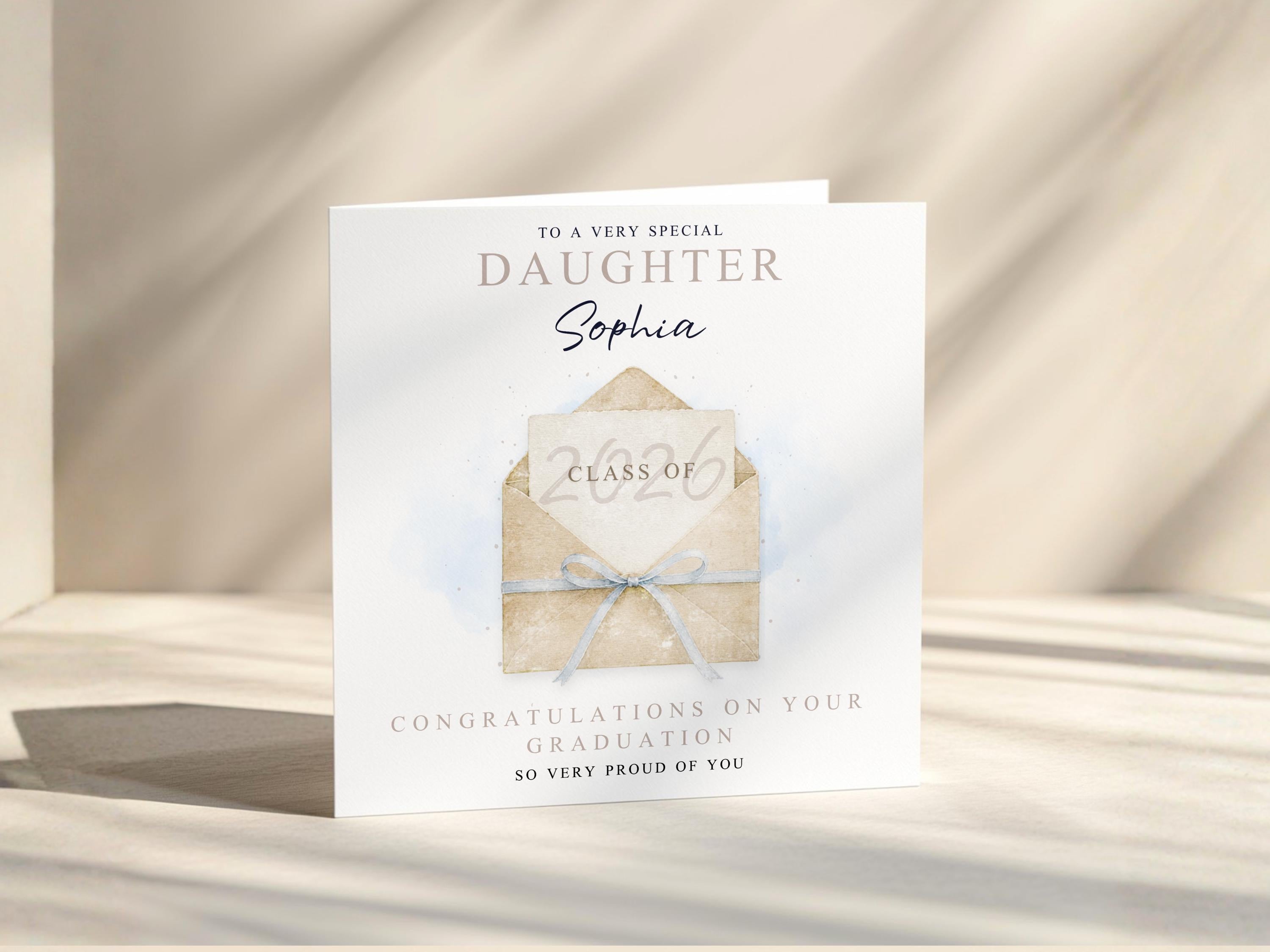 Graduation Card For Daughter Or Granddaughter: Personalised Class Of 2026, School, College, University Keepsake