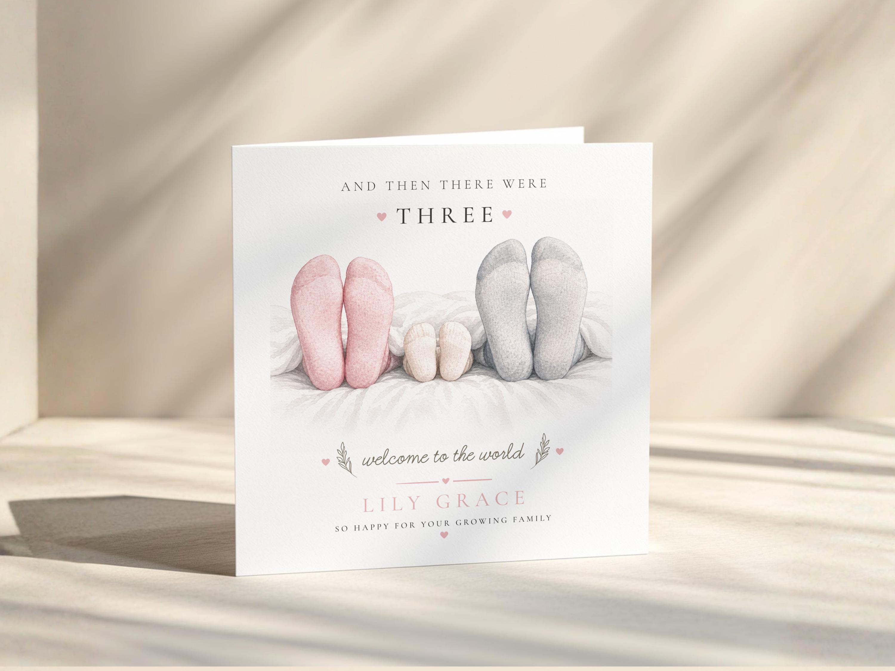 New Baby Card | Personalised Welcome to the World | Custom Name | Daughter Son Grandchild | Newborn Gift