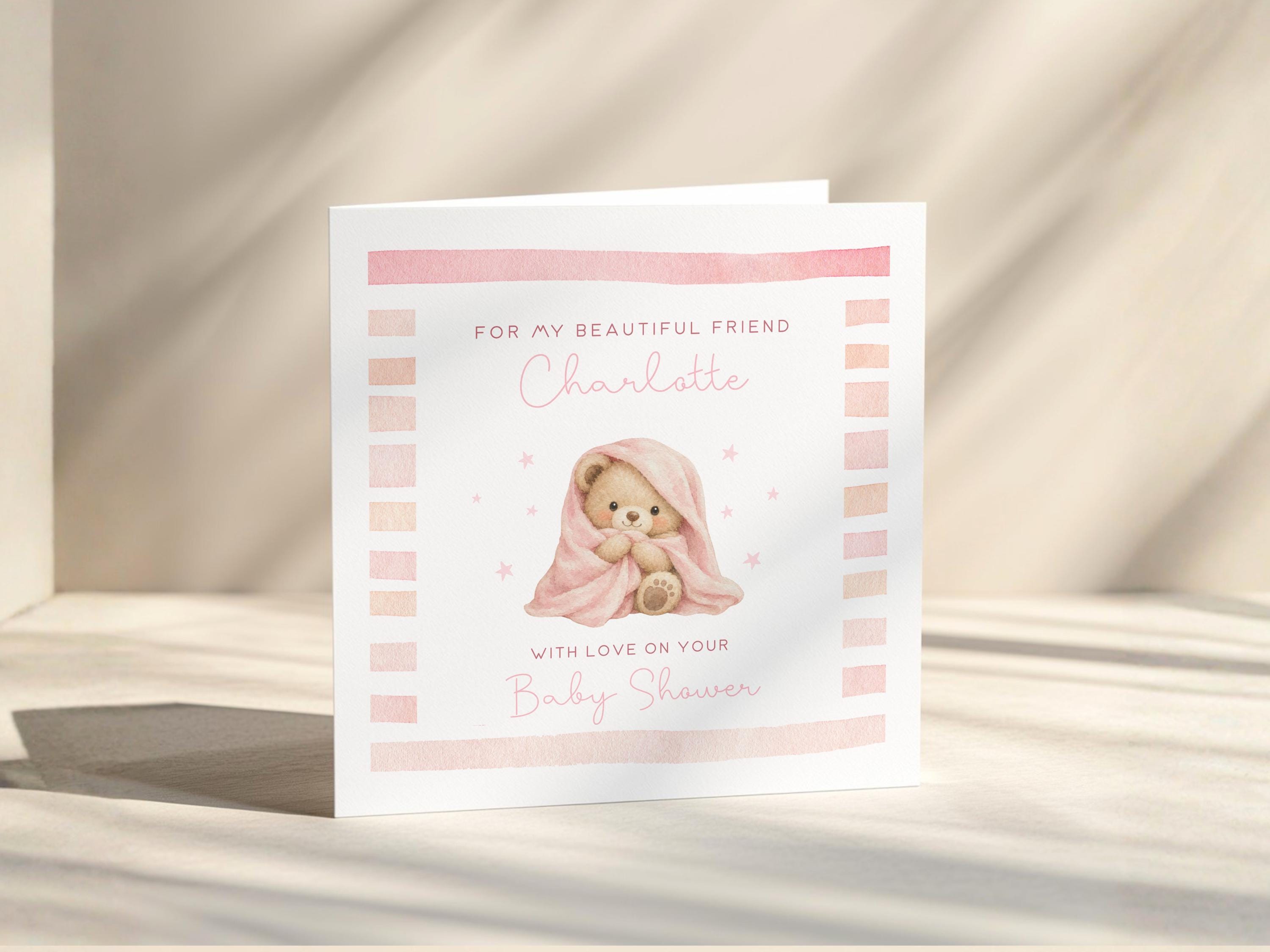 Baby Shower Card For Daughter, Granddaughter Or Friend: Personalised New Mum Keepsake With Name