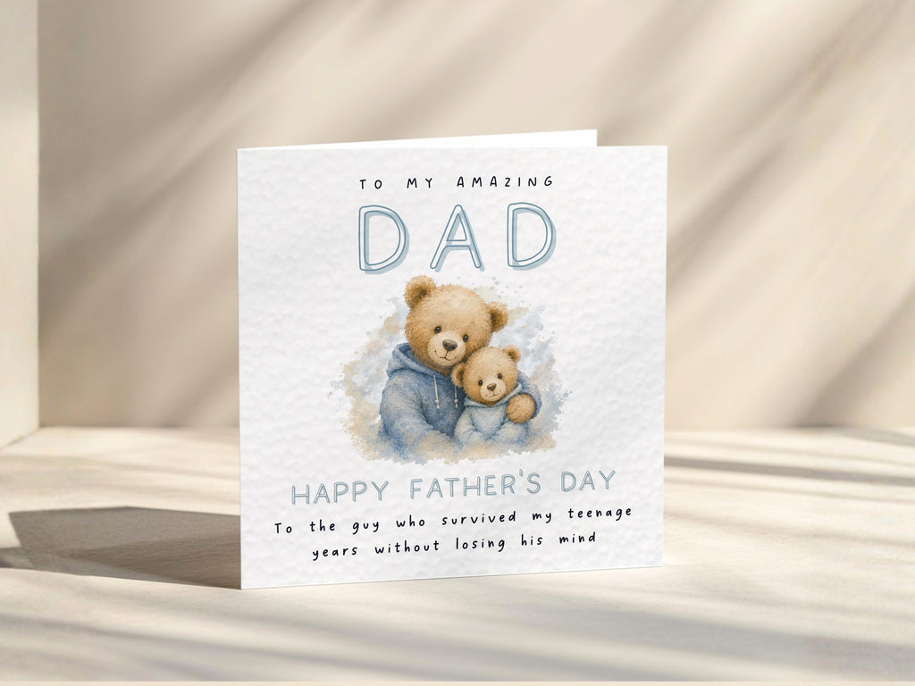 Father’s Day Card For Dad From Grown Up Daughter, Son: Funny Teenage Years, Humour