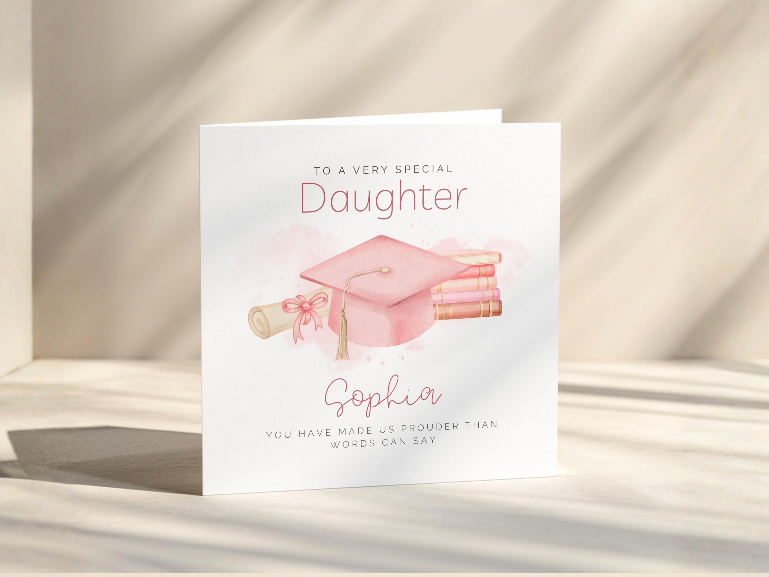 Personalised Graduation Card For Daughter, Granddaughter, Custom Name, University Degree, Congratulations, Proud Keepsake 2026