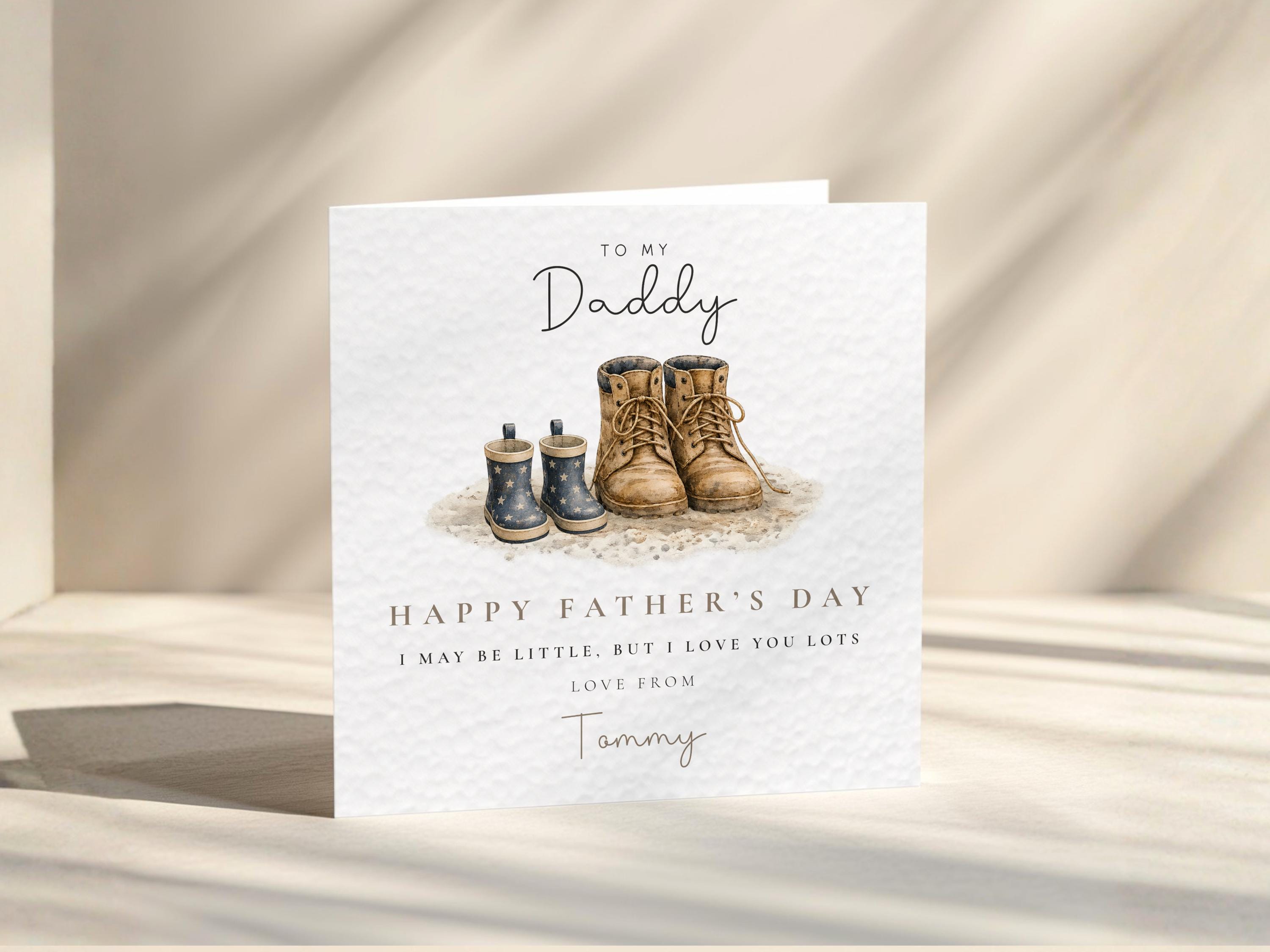 Daddy Father's Day Card From Daughter: Personalised Dad From Son Or Little One, Baby
