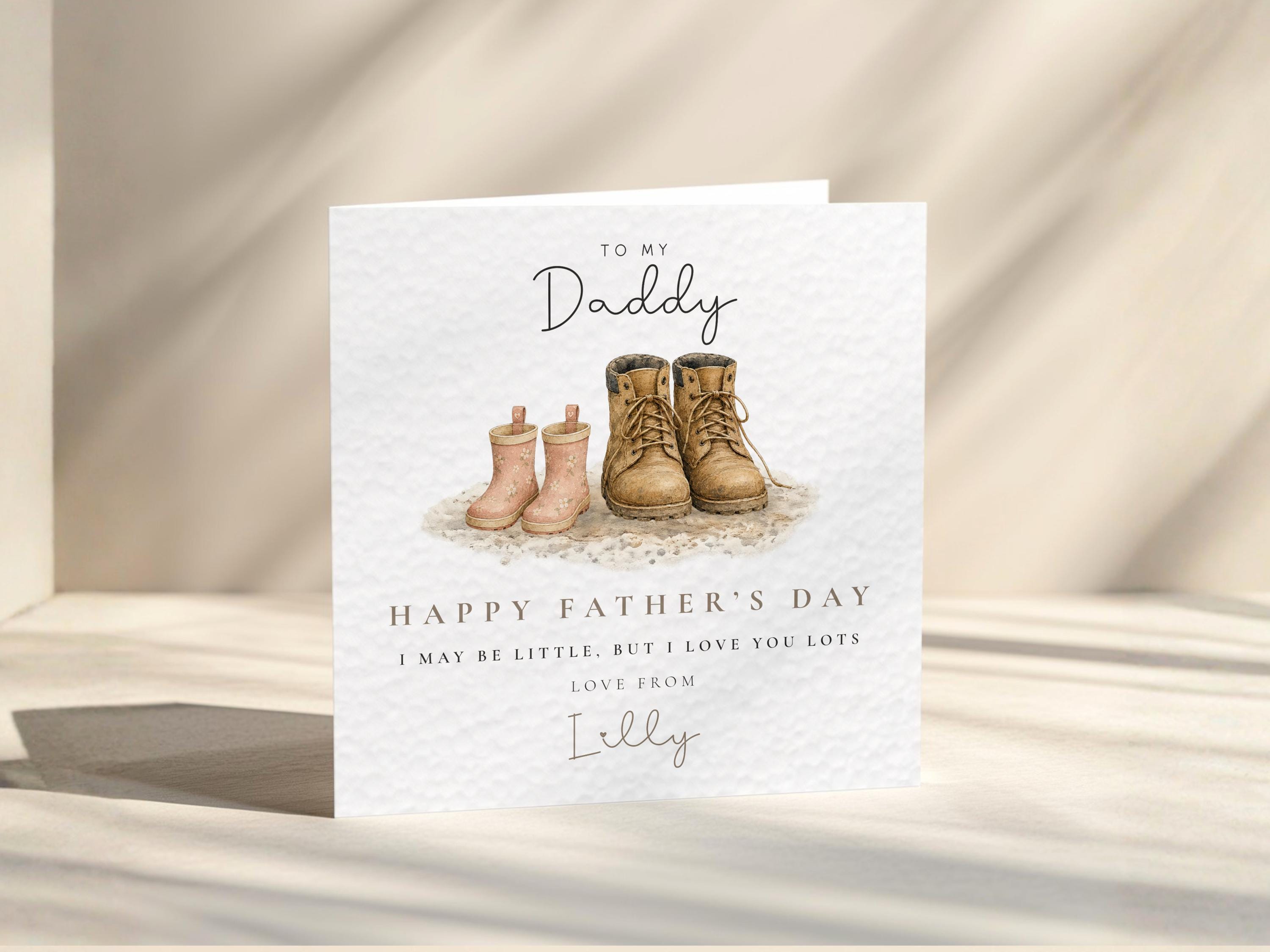 Daddy Father's Day Card From Daughter: Personalised Dad From Son Or Little One, Baby