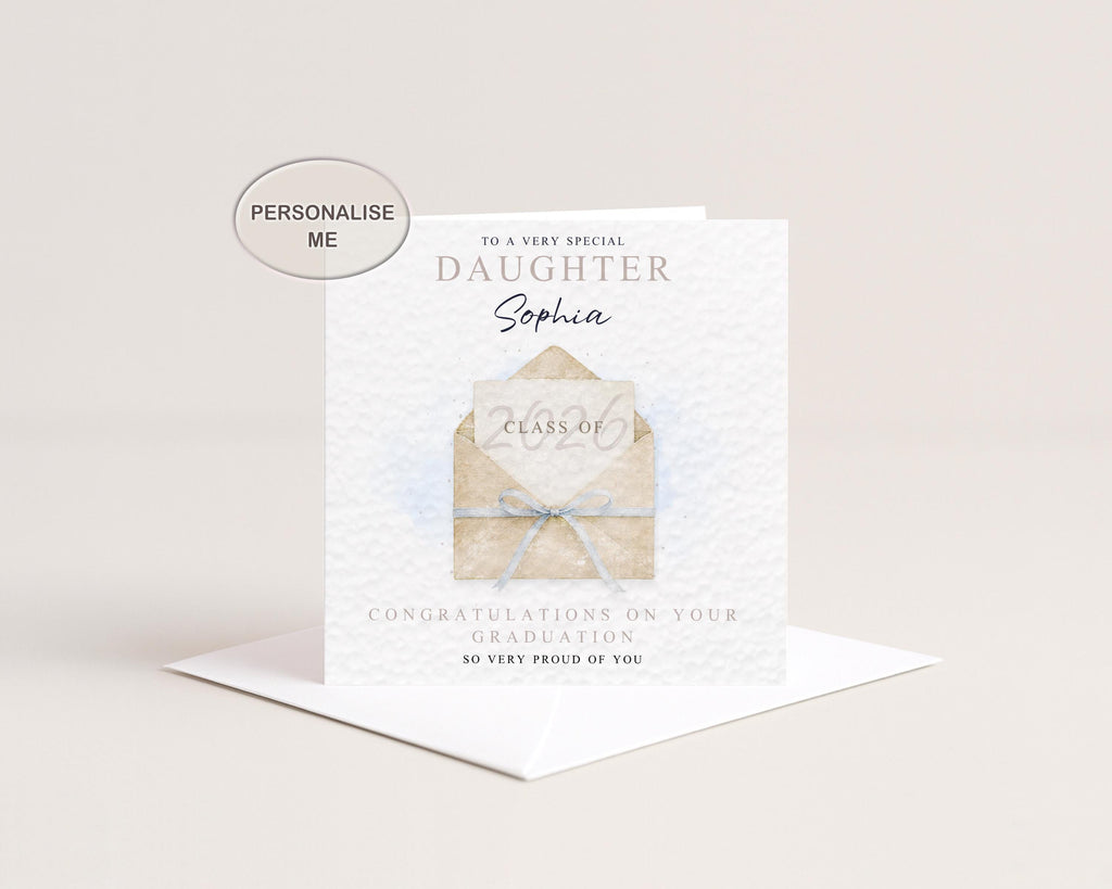 Graduation Card For Daughter Or Granddaughter: Personalised Class Of 2026, School, College, University Keepsake