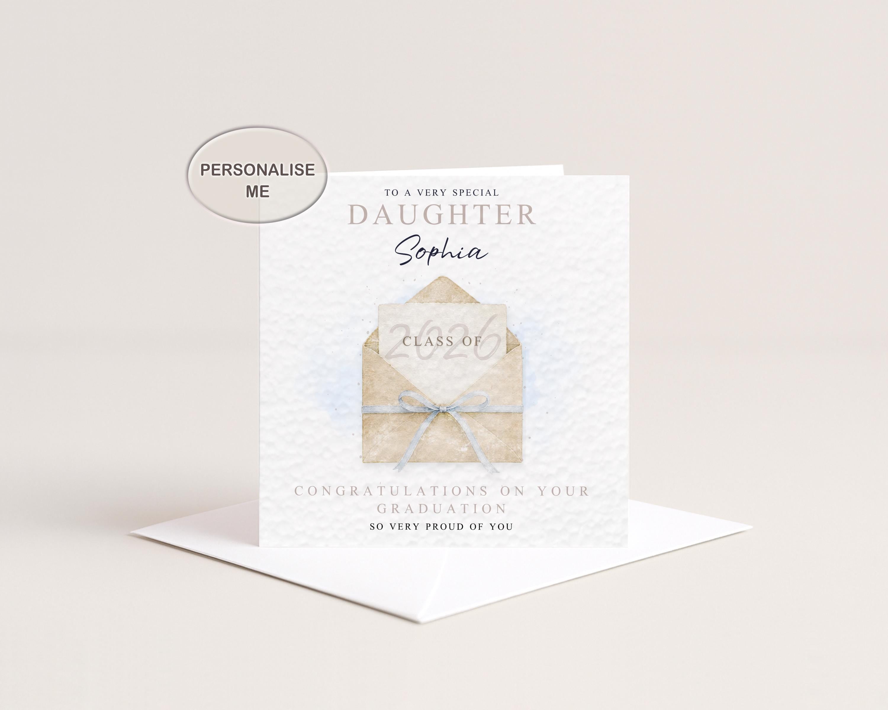 Graduation Card For Daughter Or Granddaughter: Personalised Class Of 2026, School, College, University Keepsake