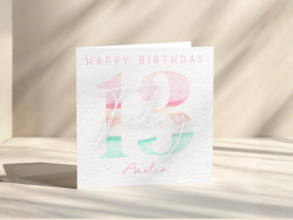 Personalised Friend Birthday Card For Her: Custom Age Card for Sister, Friend, Niece