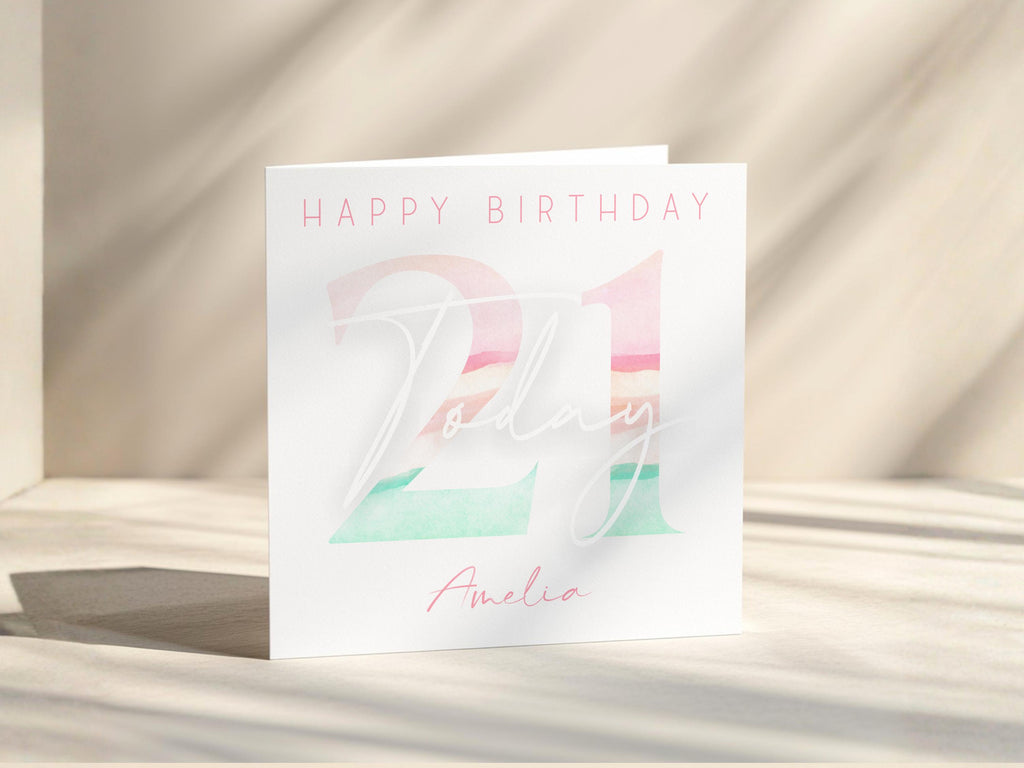 Personalised Friend Birthday Card For Her: Custom Age Card for Sister, Friend, Niece