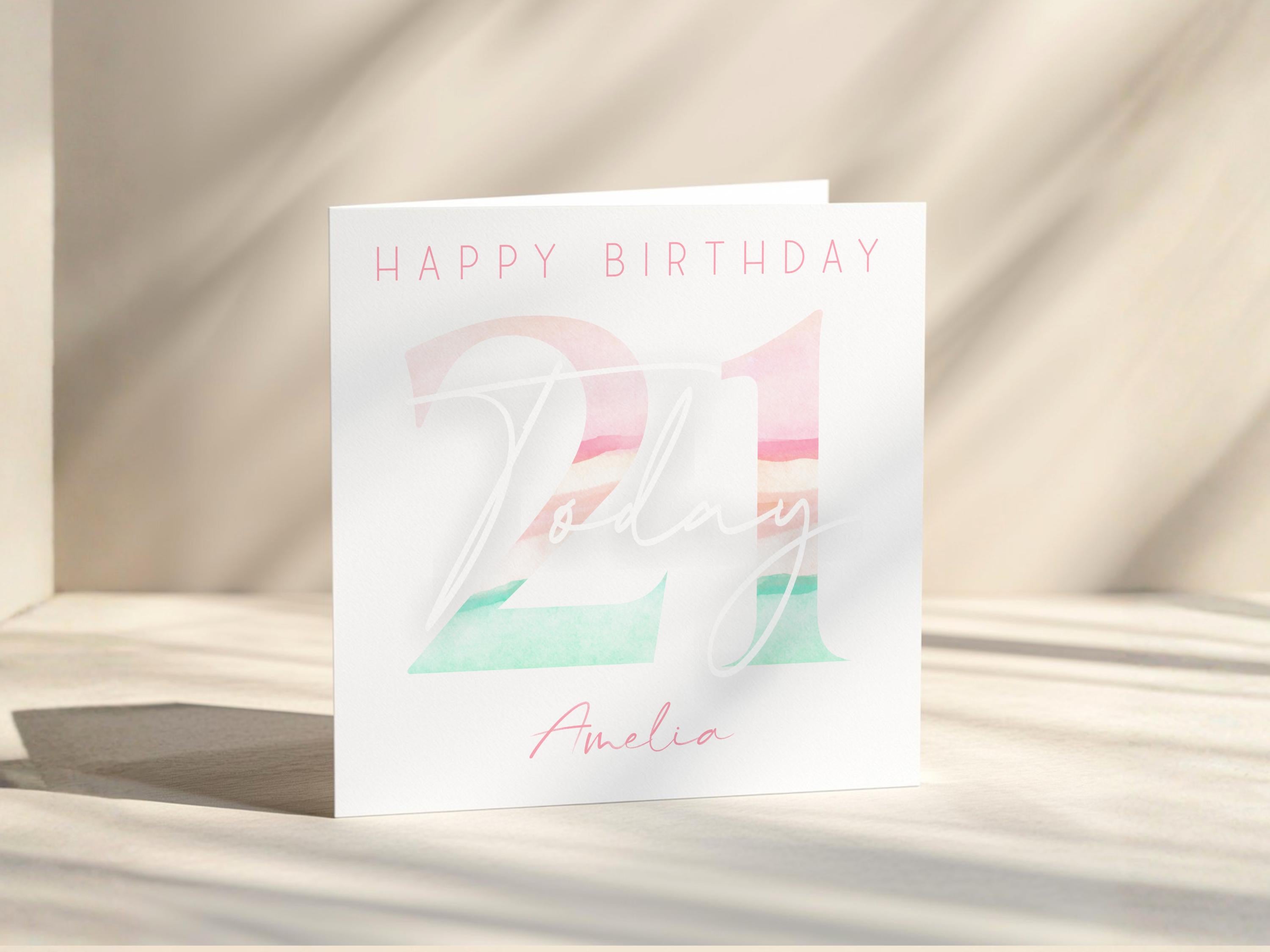 Personalised Friend Birthday Card For Her: Custom Age Card for Sister, Friend, Niece