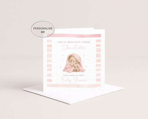 Baby Shower Card For Daughter, Granddaughter Or Friend: Personalised New Mum Keepsake With Name