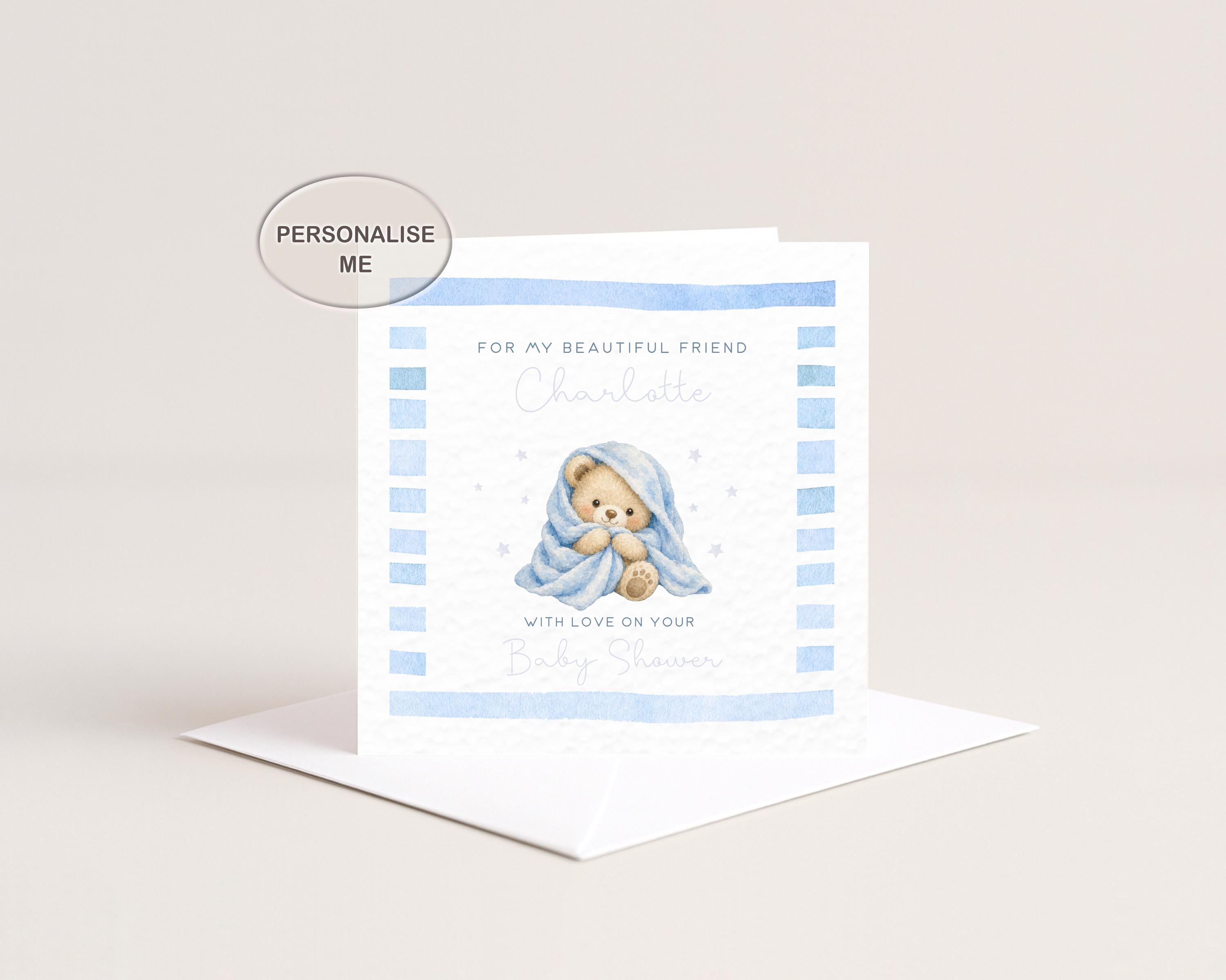 Baby Shower Card For Daughter, Granddaughter Or Friend: Personalised New Mum Keepsake With Name