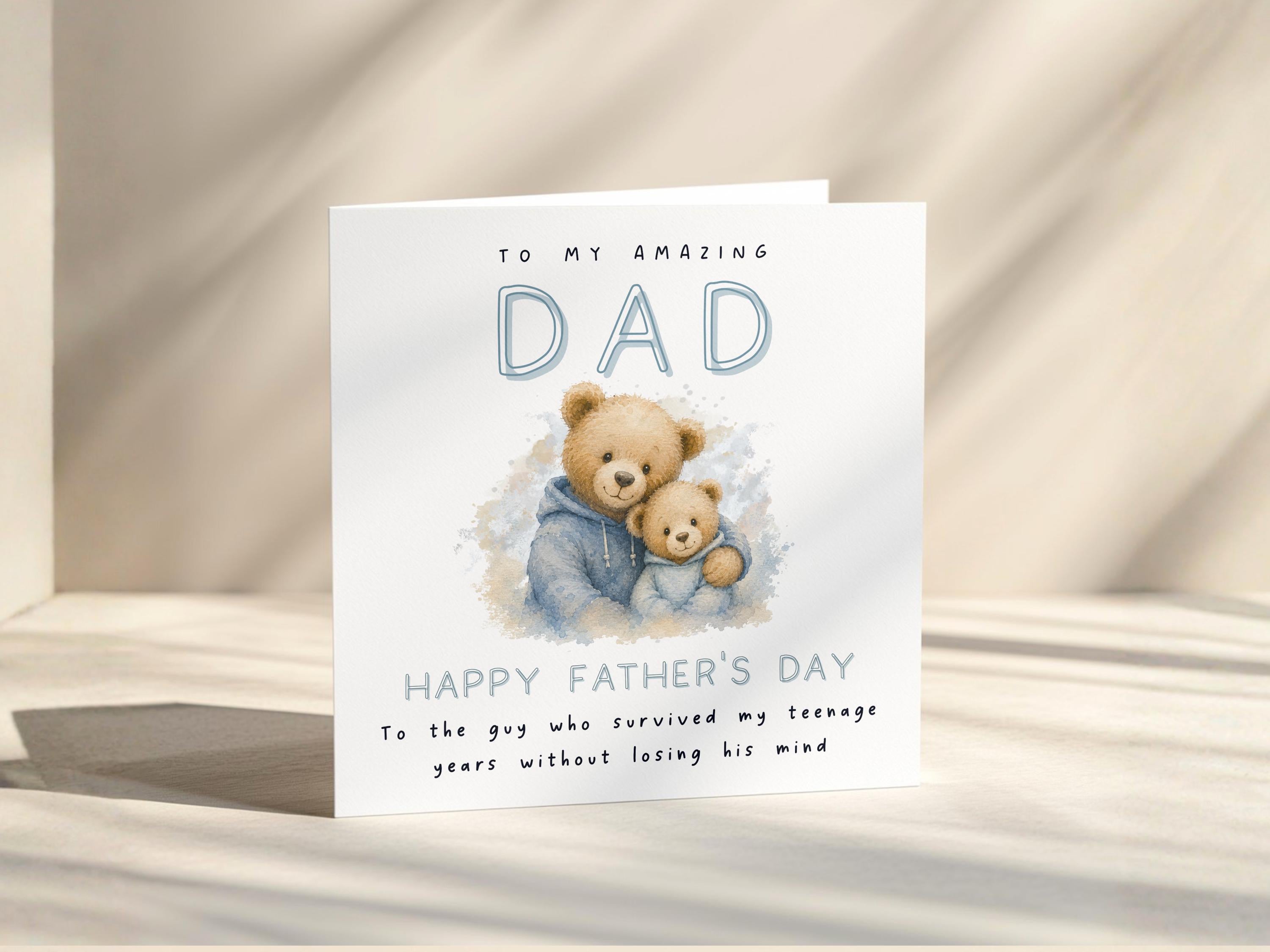 Father’s Day Card For Dad From Grown Up Daughter, Son: Funny Teenage Years, Humour