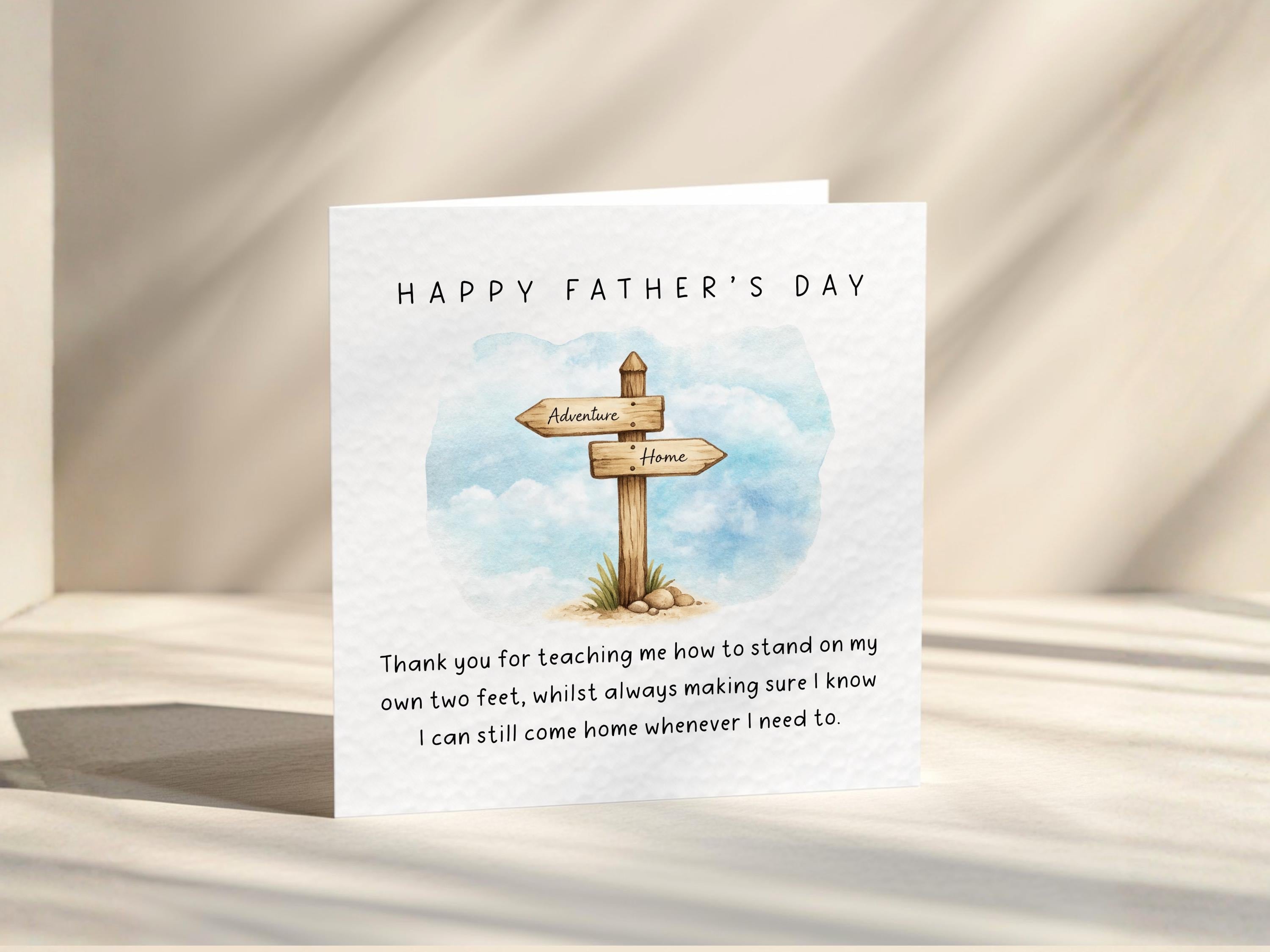 Father’s Day Card for Dad From Son or Daughter, Thank You Greeting Card