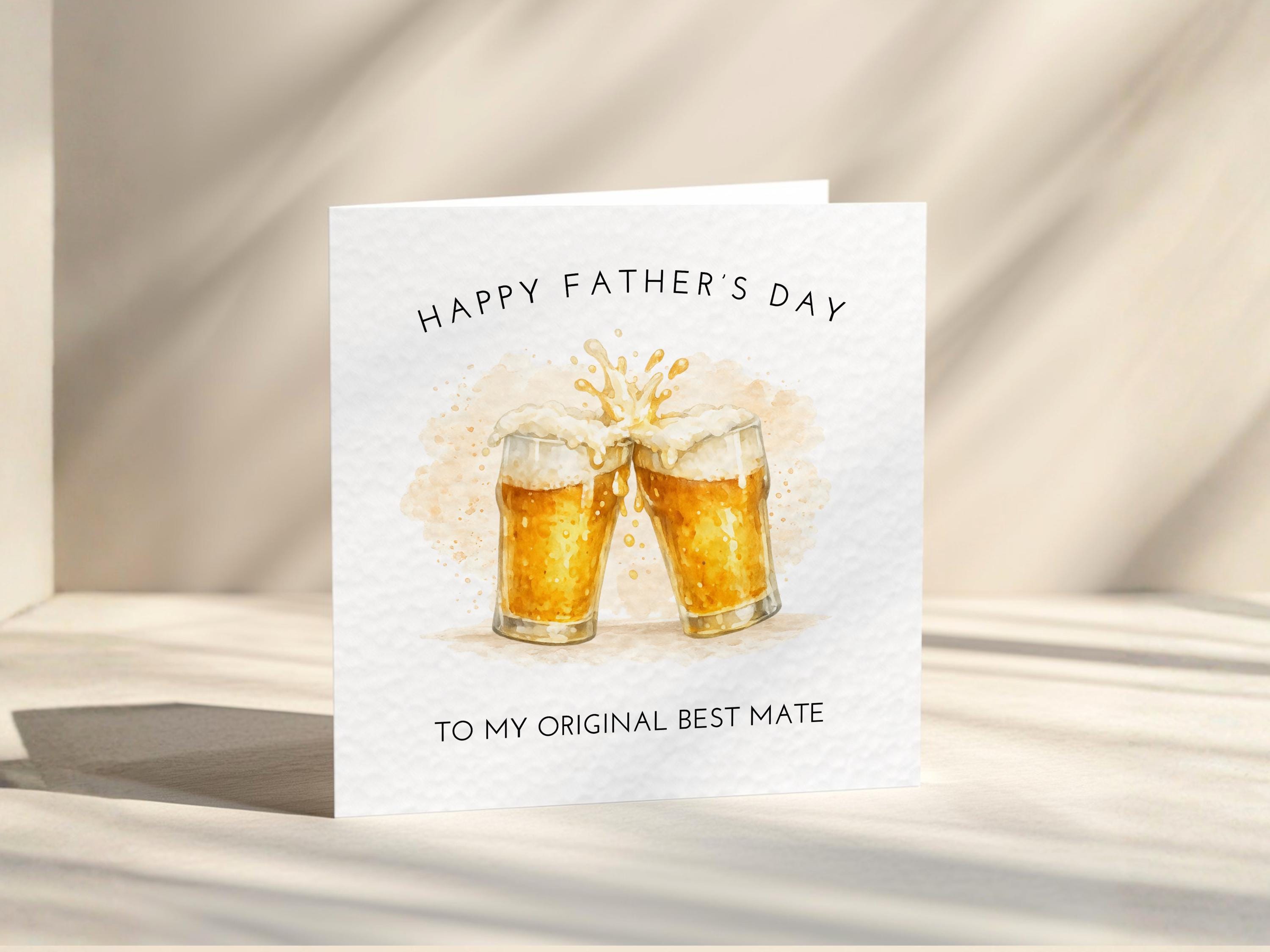 Father's Day Card: Beer Glasses for Dad, Mate – Adult Son/Daughter Gift