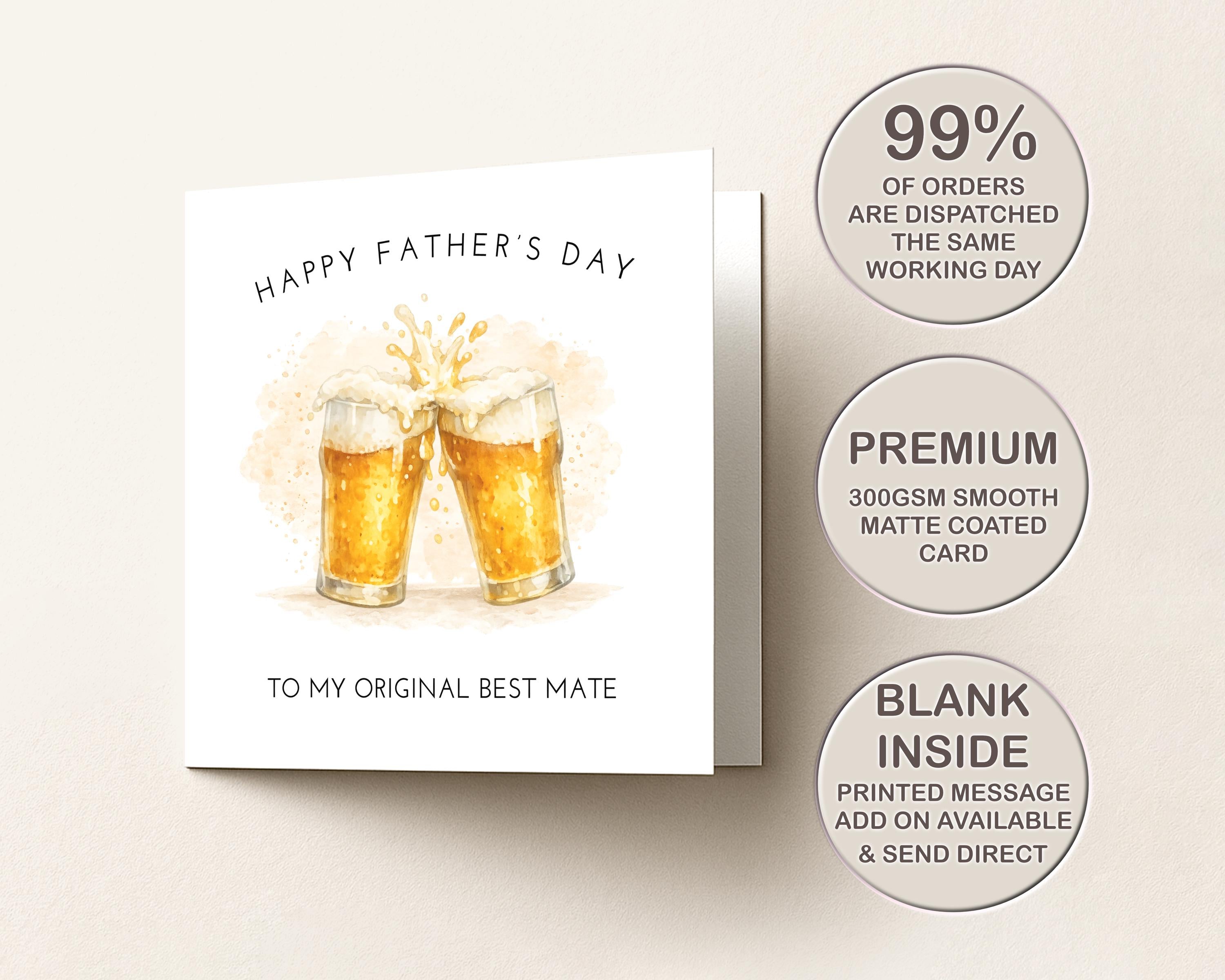 Father's Day Card: Beer Glasses for Dad, Mate – Adult Son/Daughter Gift